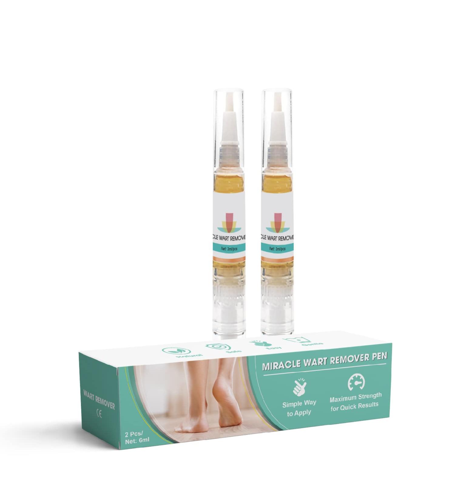 Inadine Wart Remover - Quick & Safe Treatment for All Skin Types - 2-in-1 Wart & Verruca Remover - Natural & Safe - 2 Pens per Box - Buy Online on GoSupps.com