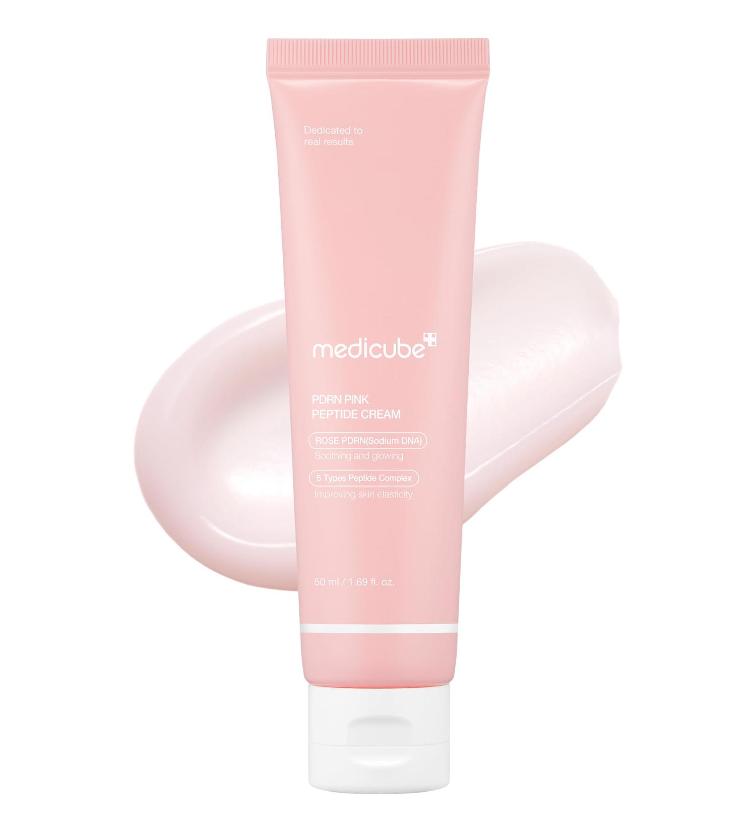 medicube PDRN Pink Hyaluronic Moisturizing Cream | Blemish Recovery Relief & Hydrating Care | Restores Skin Elasticity & Glow | Korean Skincare for Even Skin Tone & Pore Care | 50ml / 1.69 fl.oz. Rose PDRN (Vegan) 1.69 Fl  - Buy Online on GoSupps.com