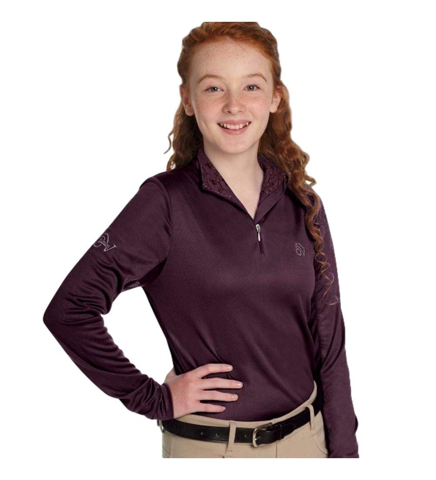 Ovation Kids Cool Rider UV Tech Long Sleeve Shirt Fig Purple Small