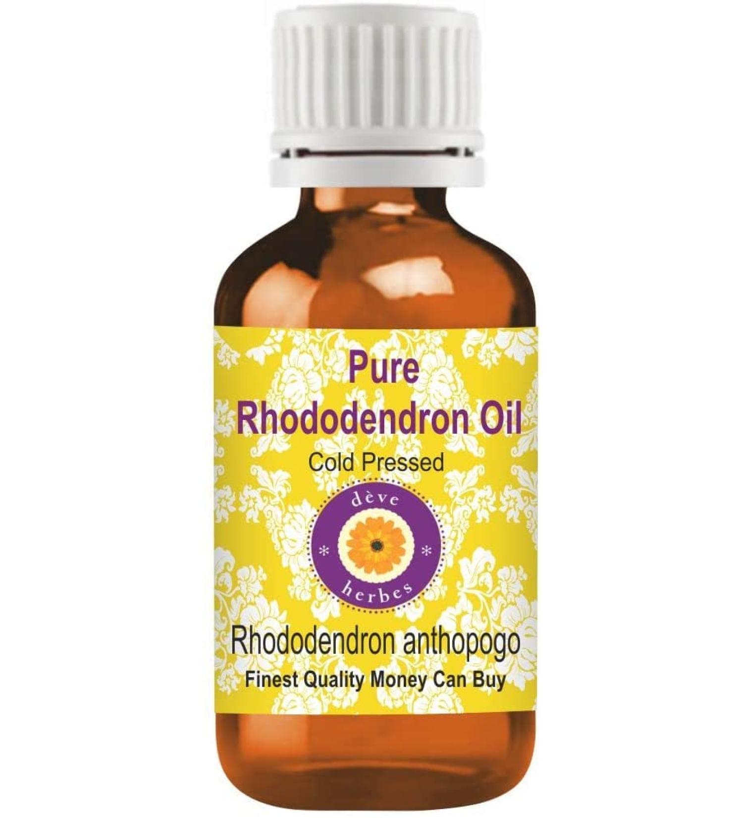 Deve Herbes Pure Rhododendron Oil 10ml - Cold Pressed Natural Therapeutic Grade - Buy Online on GoSupps.com