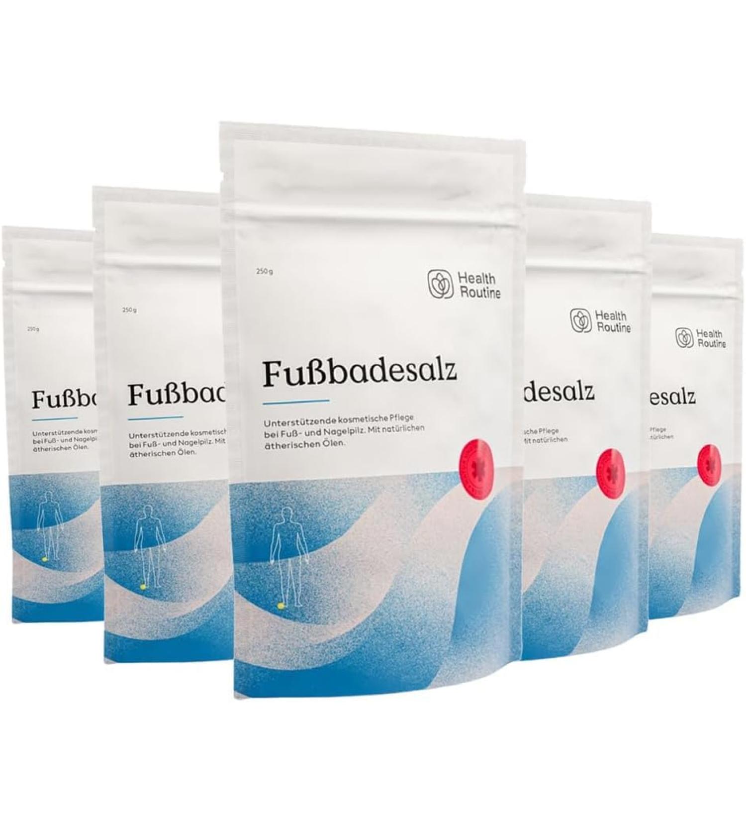 Brandize Health Routine Fußbadesalz With tea tree oil pack of 5 for the care and hygiene of the feet with 100 natural active ingredients 5 Package - Buy Online on GoSupps.com