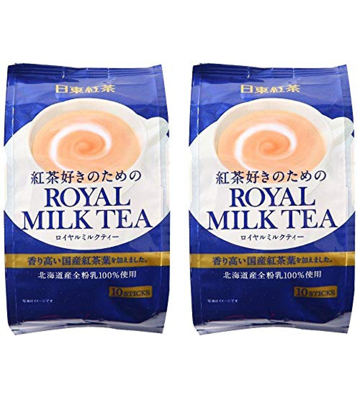 Nitto Kocha Royal Milk Tea Twin Pack - 20 Pouches, Hot or Cold, 10 Count x 2 Packs - Buy Online on GoSupps.com