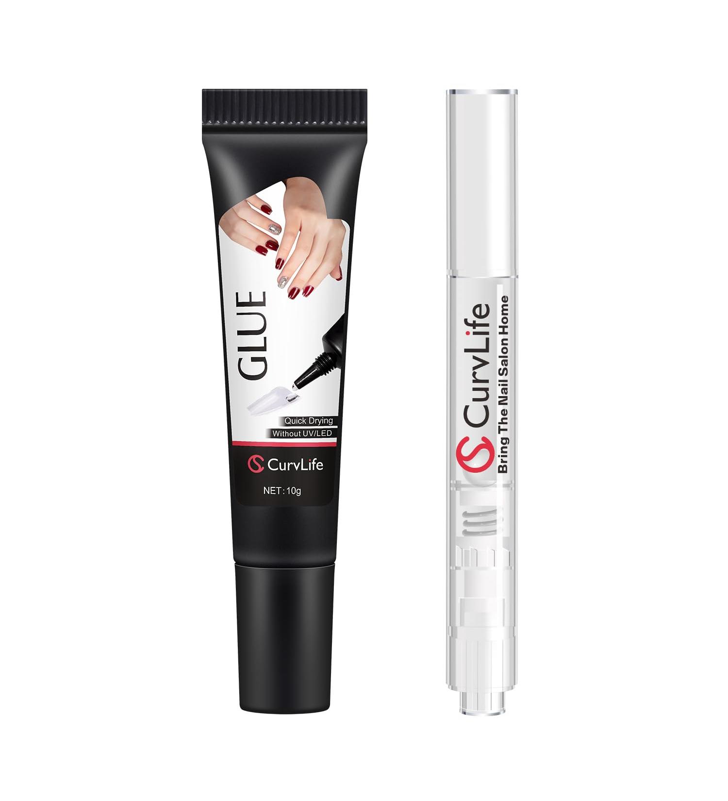 10g Semi Solid Nail Glue Gel & 5ml Remover Pen - No UV Needed Ideal for Press On Nails | Click&Remove Solution - Buy Online on GoSupps.com