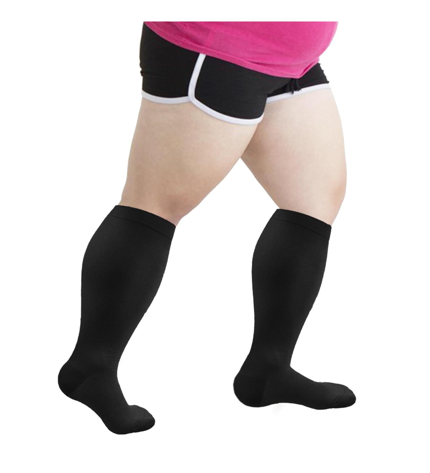 Miniclos Compression Stockings for Thick Calves - Optimal Fit & Comfort for Travel Sports | Plus Size XXL-3XL - Buy Online on GoSupps.com