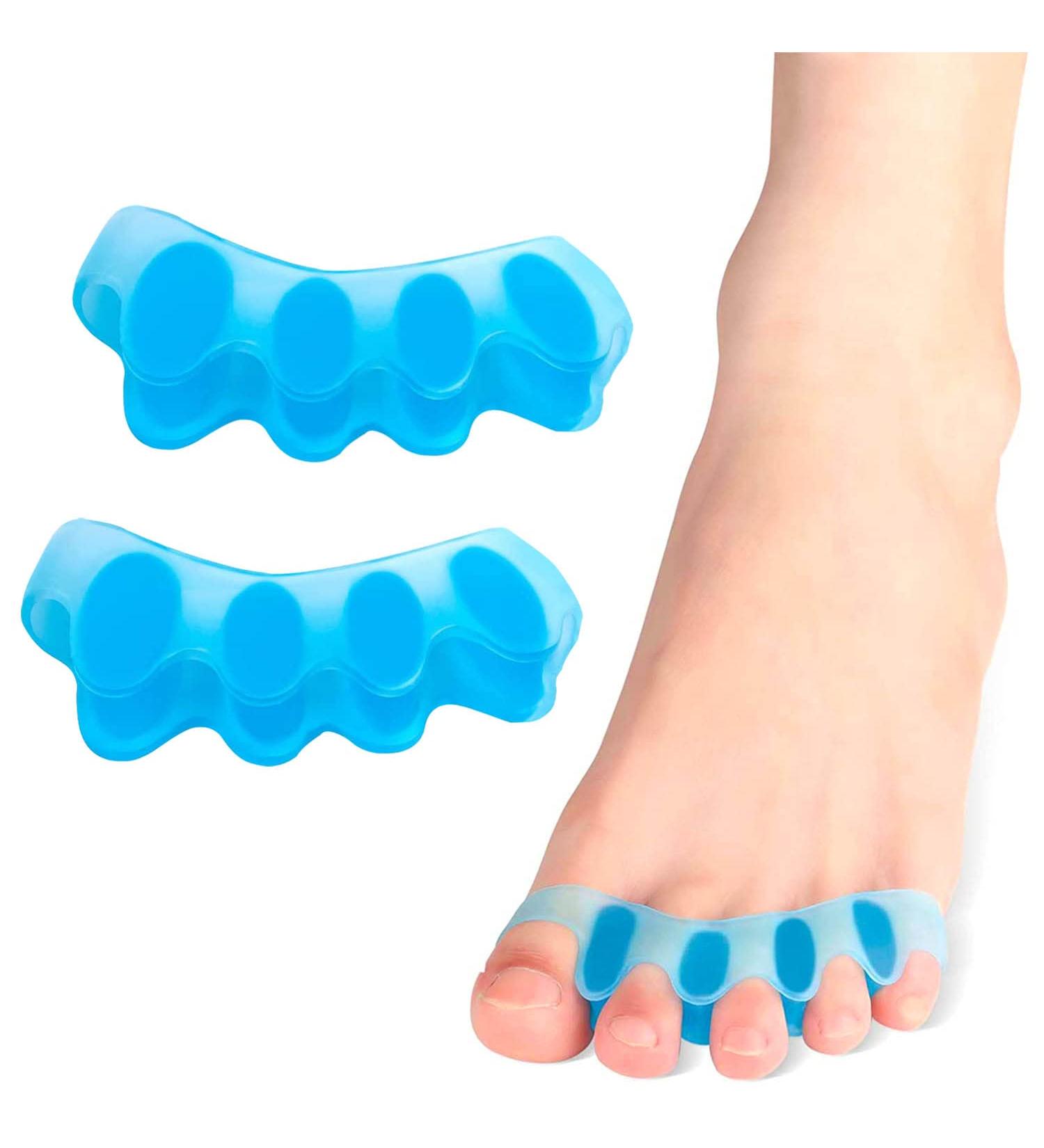 Silicone Toe Separators for Bunions & Hammer Toe - 1 Pair (Blue) - Buy Online on GoSupps.com