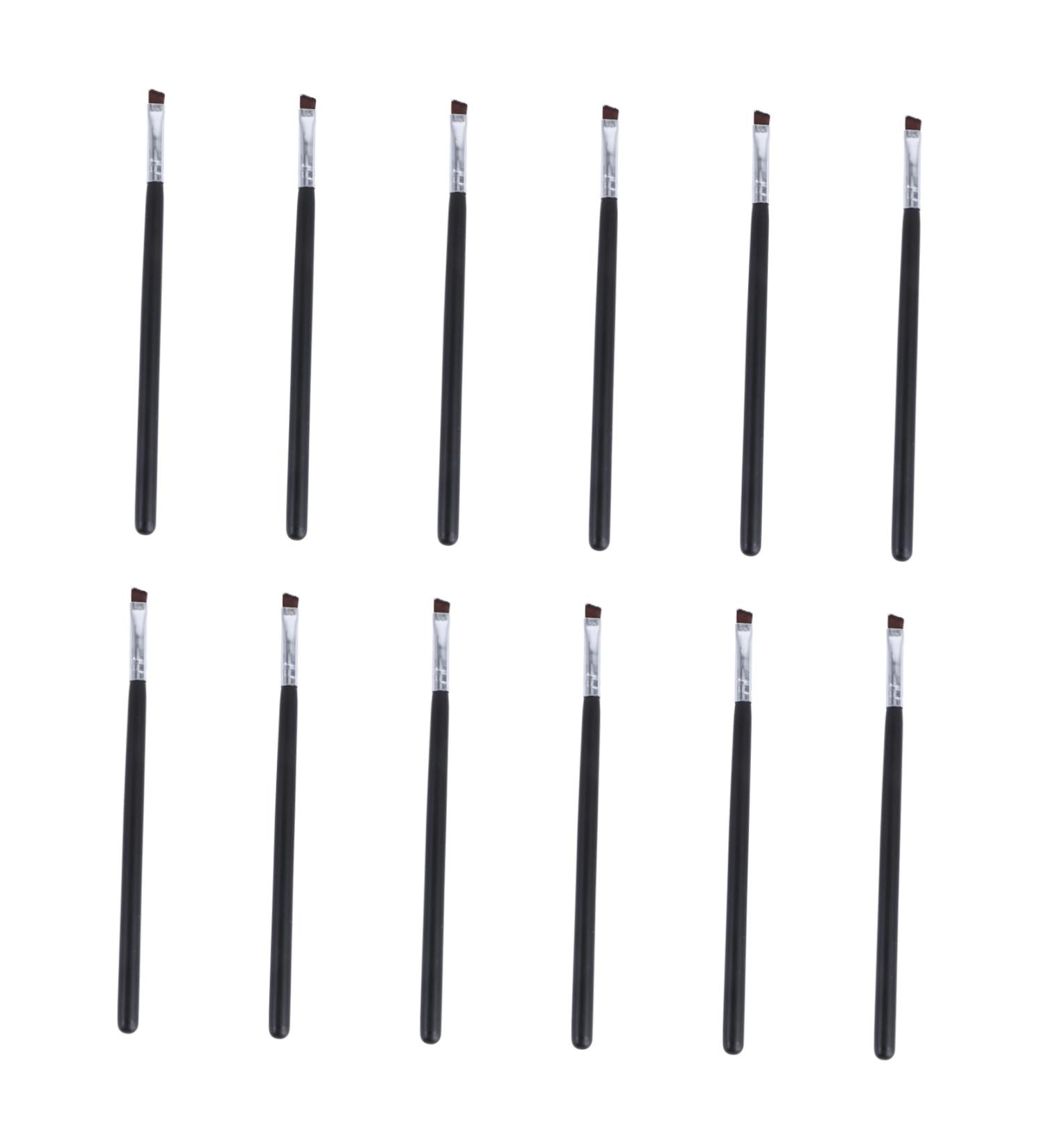Didiseaon 12pcs Angled Eyebrow Brush Eyeliner Pencil Gel Liner Eyeliner Mini Brush Cosmetic Make up Bridegroom 16.00X0.20X0.20CM Black - Buy Online on GoSupps.com