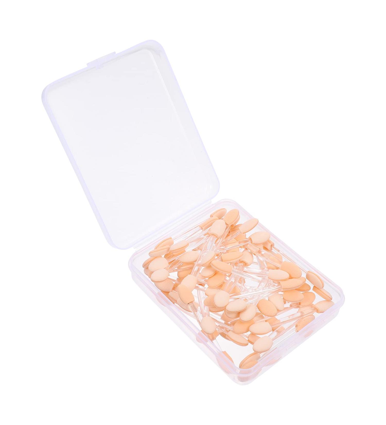 50pcs Double Ended Eyeshadow Brush Eye Makeup Eyeshadow Sponge Applicator Woman Makeup Tools - Buy Online on GoSupps.com