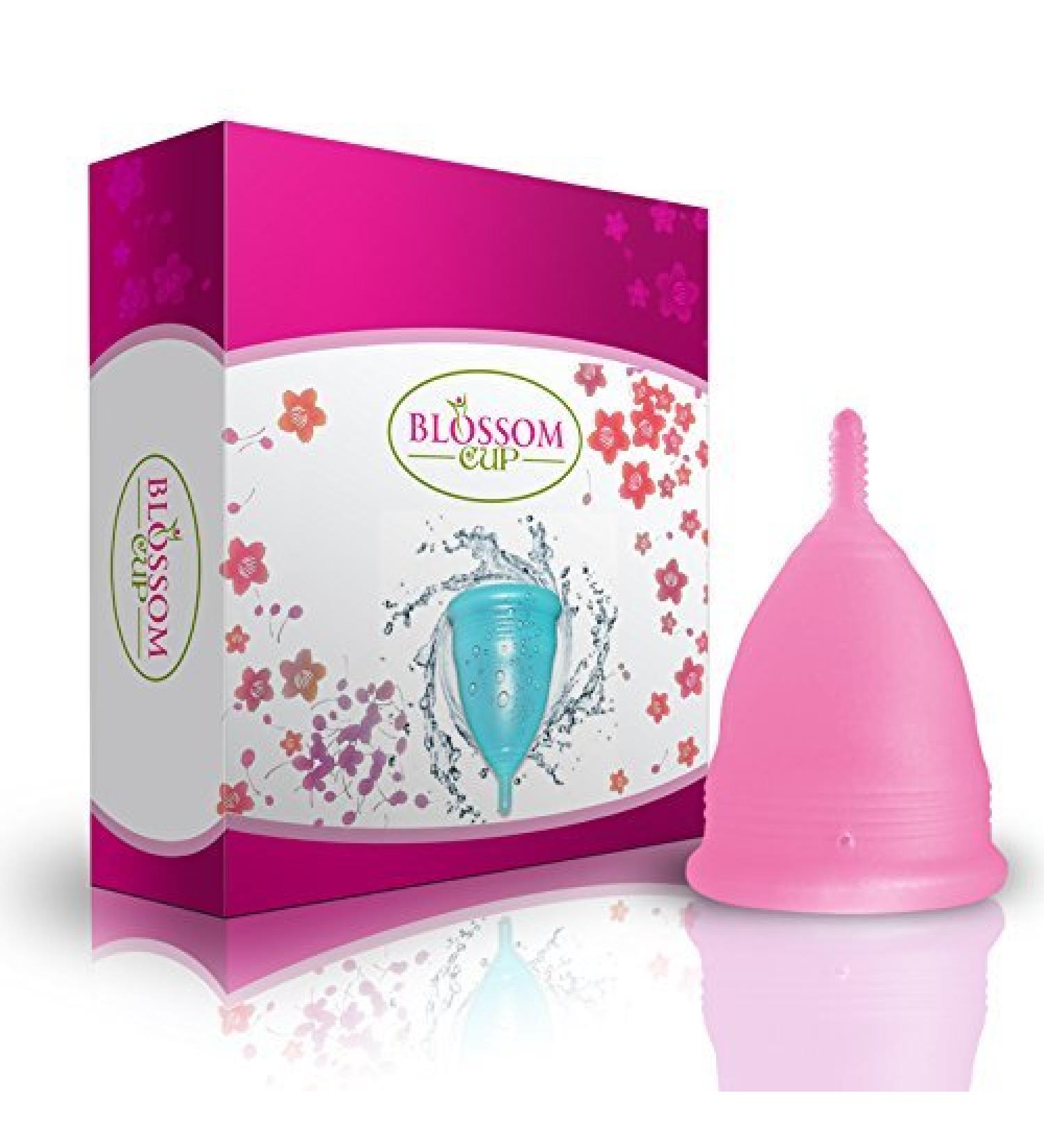 Blossom Menstrual Cup Say No to Tampons | Get Blossom Cups for Menstrual Days| Period Cup Reusable Menstrual Cup Silicone Cup (Small Menstrual Cup Pink)