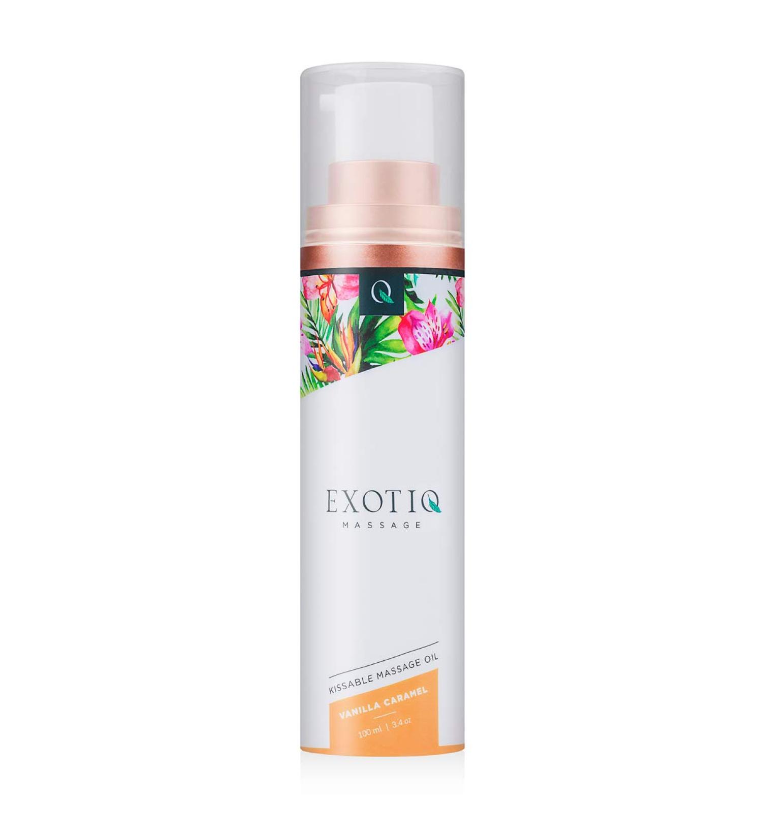Exotiq Kissable Massage Oil - Vanilla Caramel 100ml | Shop Internationally for Sensual Elegance - Buy Online on GoSupps.com