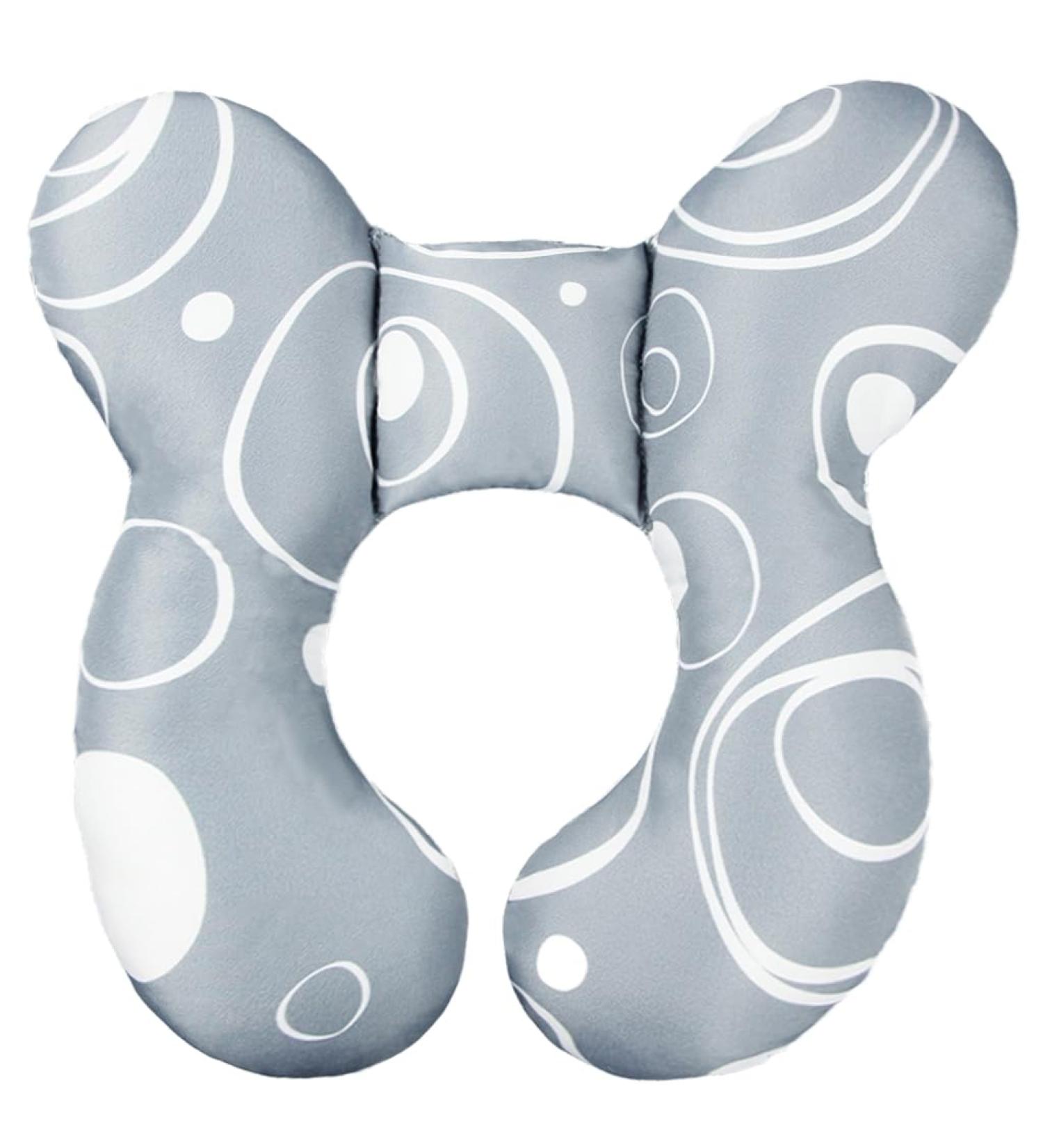 Vocheer Baby Travel Pillow - Upgraded Head and Neck Support for Pushchair, Car Seat, and Travel (White Circle) - Buy Online on GoSupps.com