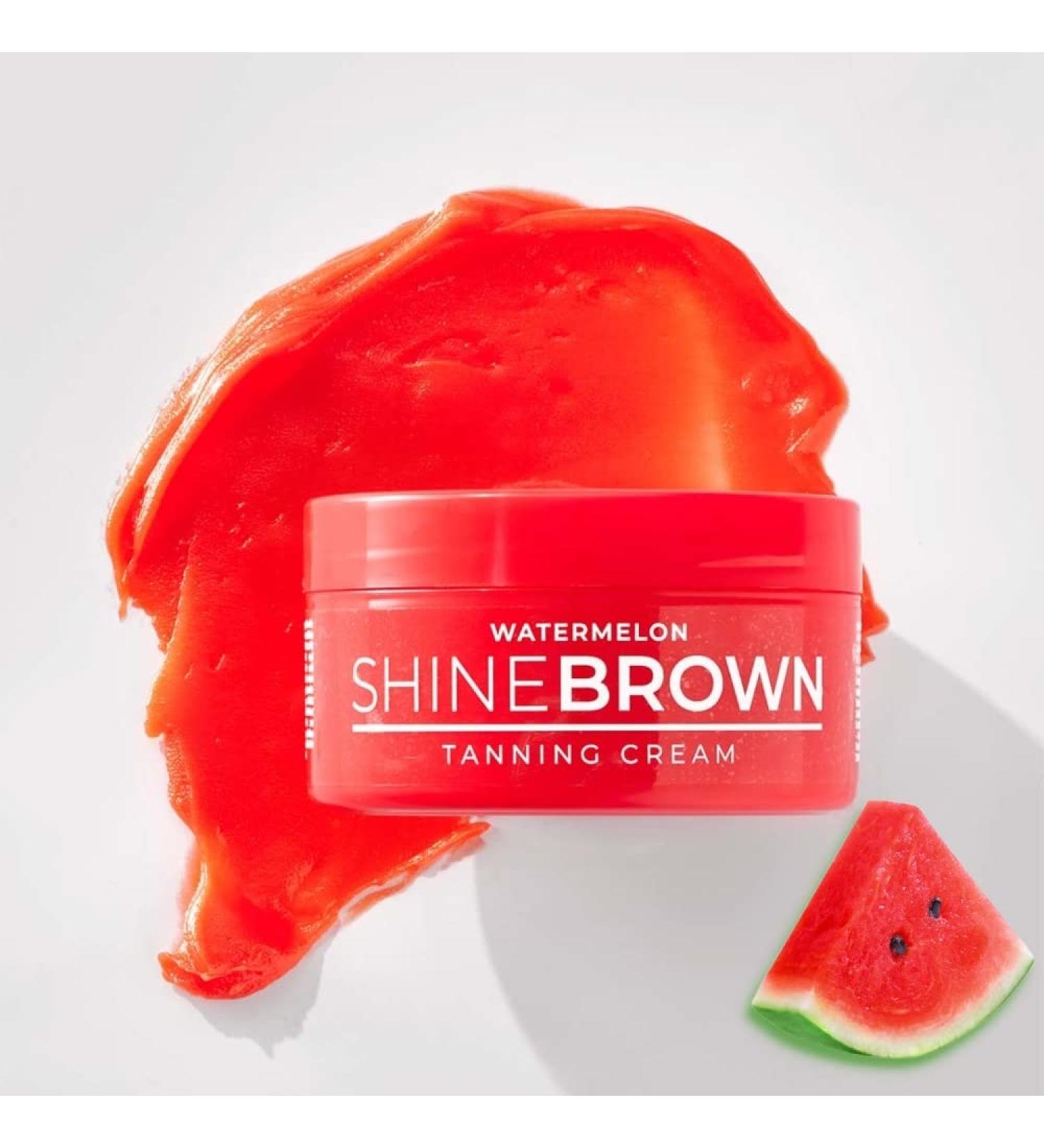 BYROKKO Original Shine Brown Watermelon Tanning Cream | 6.8 Fl Oz | Moisturizing Instant Tanning Jam with Natural Oils & Vitamin E | Ship Worldwide - Buy Online on GoSupps.com