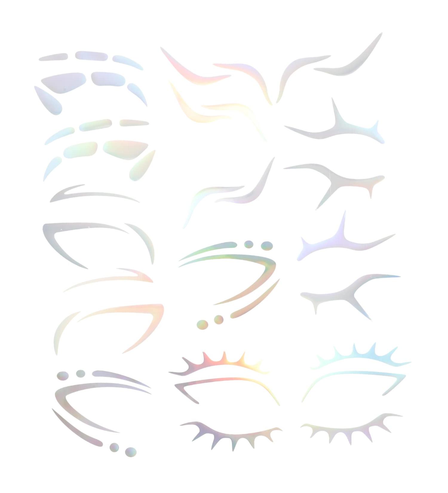 VINTORKY 6pcs Iridescent Eyeliner Makeup Sticker Eye Decals Face Stickers Eye Shadow Stickers Eye Liner Paper - Buy Online on GoSupps.com