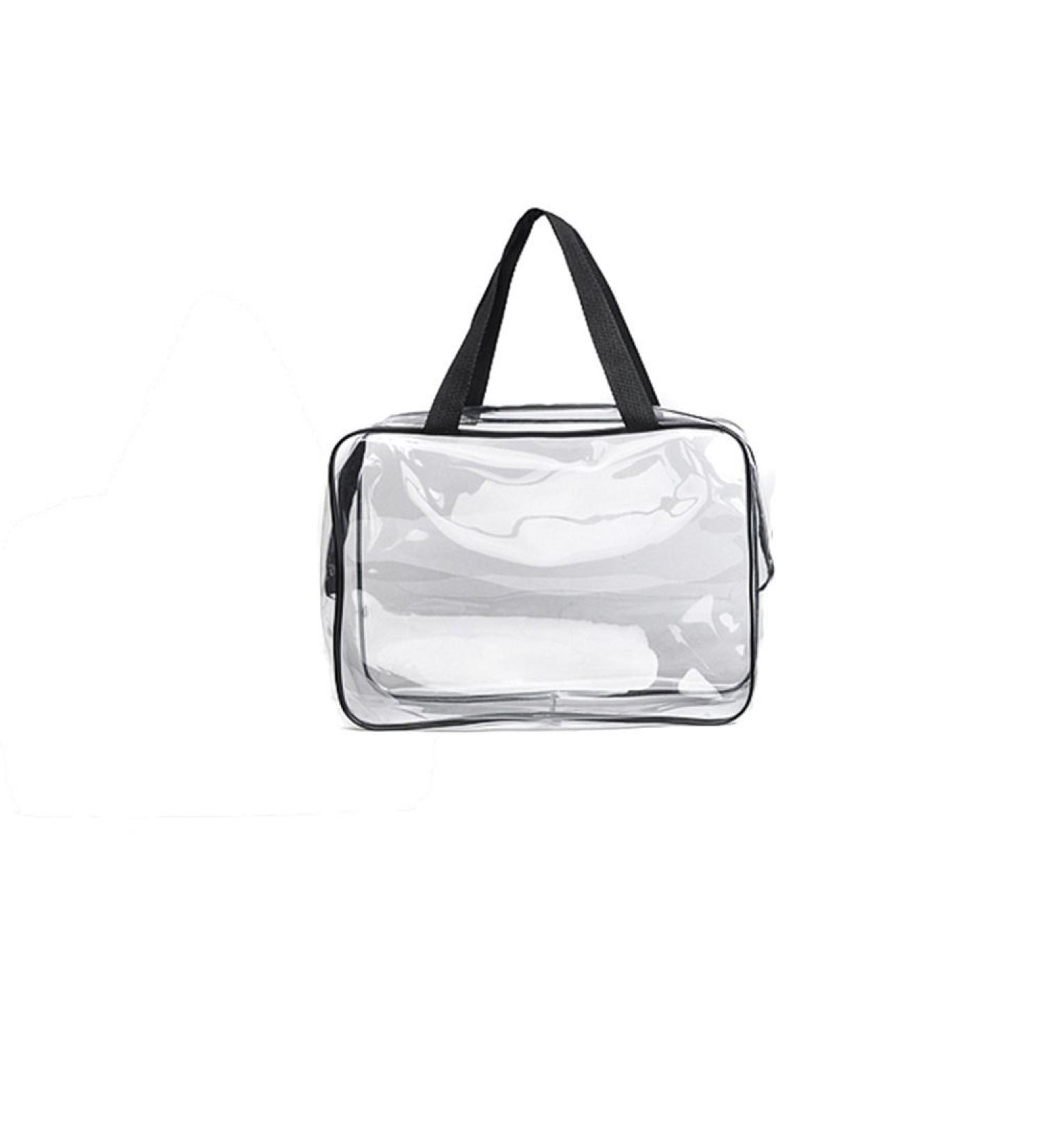 Waterproof PVC Toiletry Bag with Zipper - Clear Travel Organizer for Cosmetics & Toiletries - Buy Online on GoSupps.com