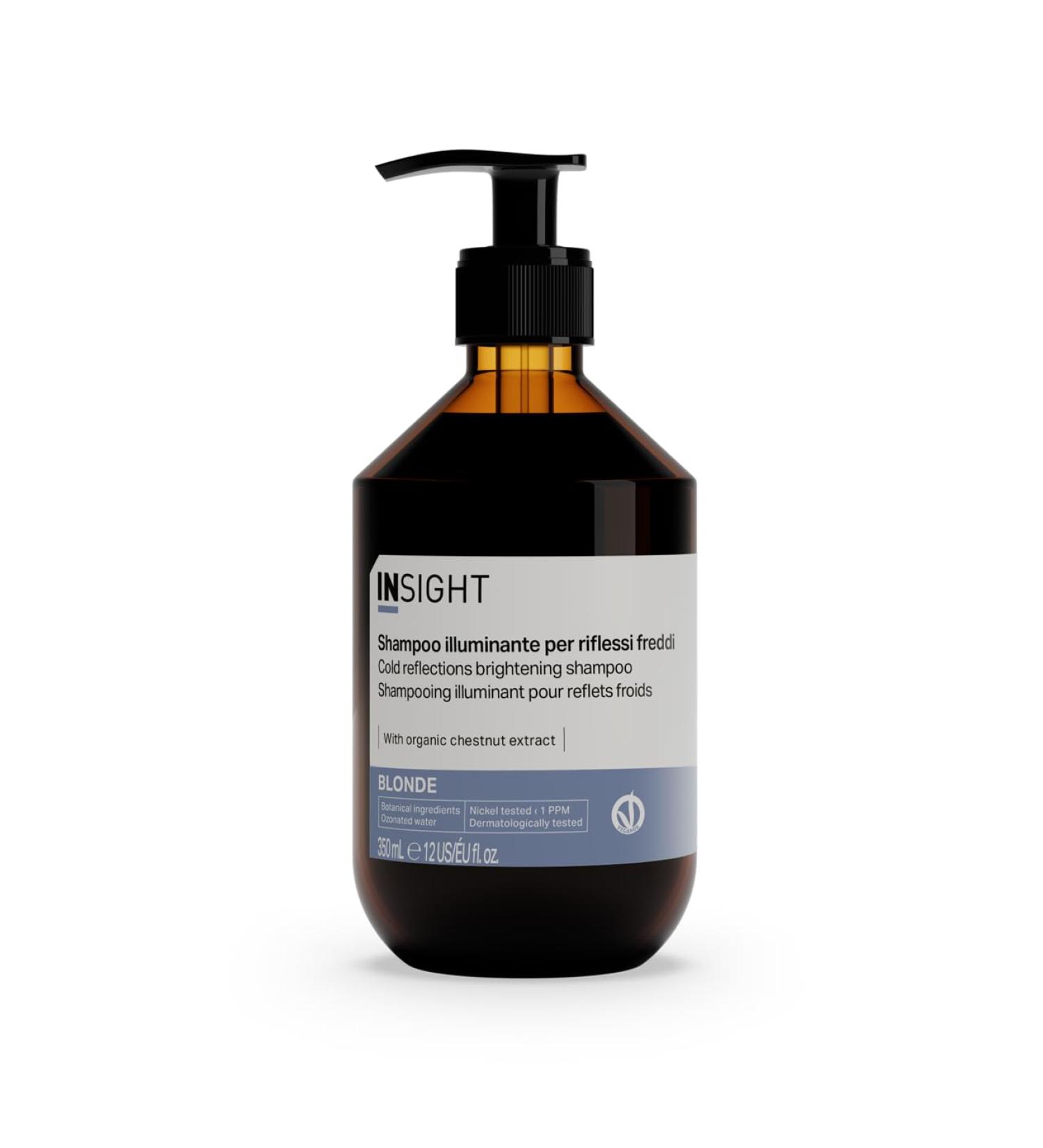 Insight Professional Insight Blonde whitening shampoo for cold reflections 350 ml especially for maintaining the color of white gray or blonde hair glass packaging