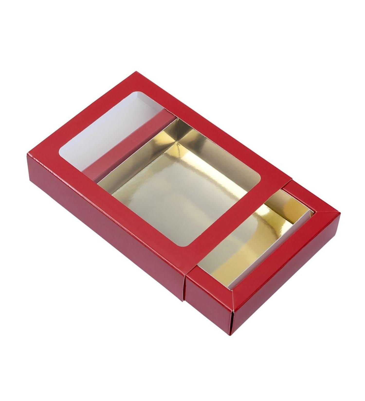 BrandNewCake Chocolate Letter Box Small Red/Gold - 26 Delicious Pieces