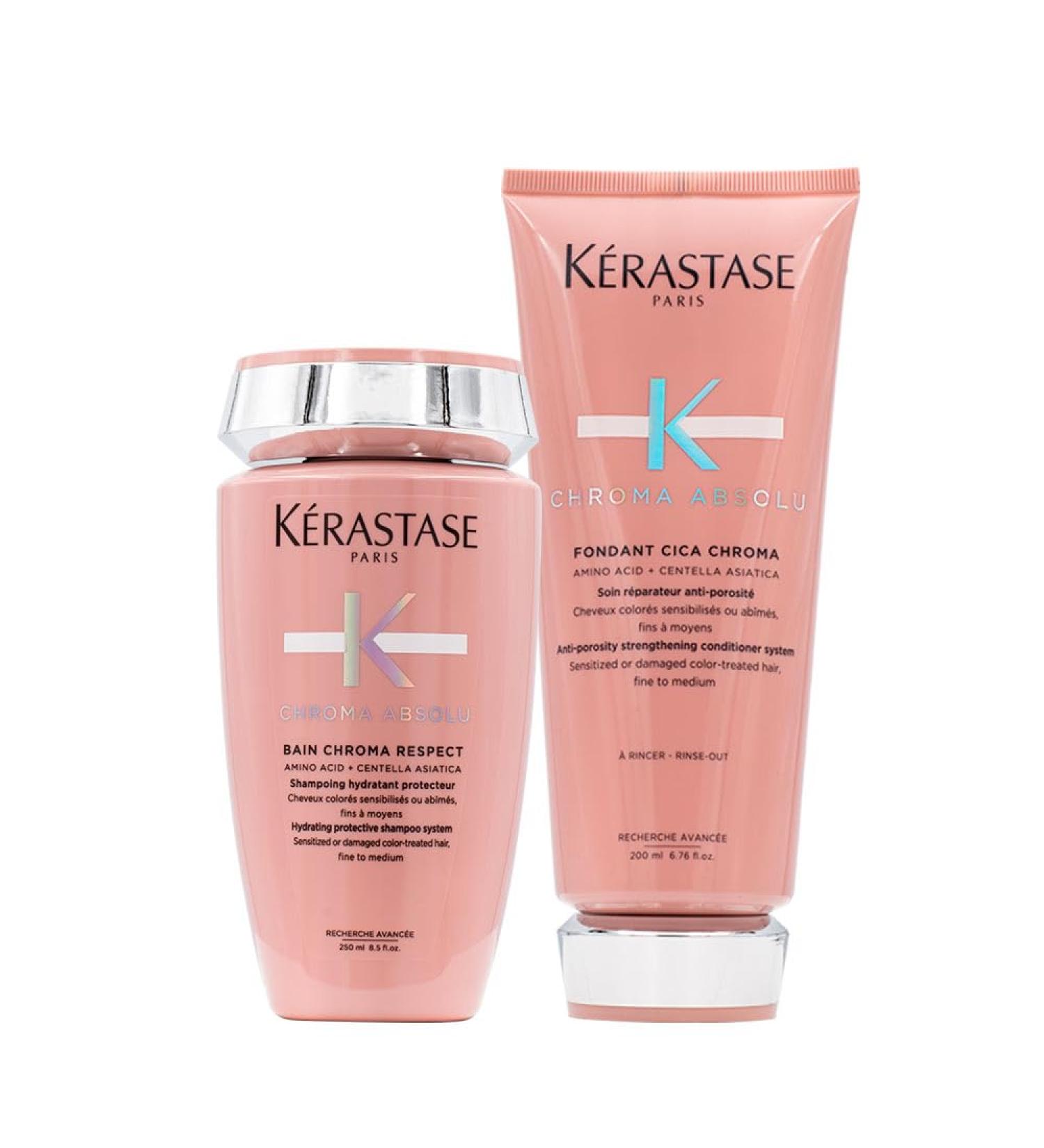 Kerastase Chroma Absolu Bain Chroma Respect Shampoo250ml Fondant Cica Chroma200ml finished capelli