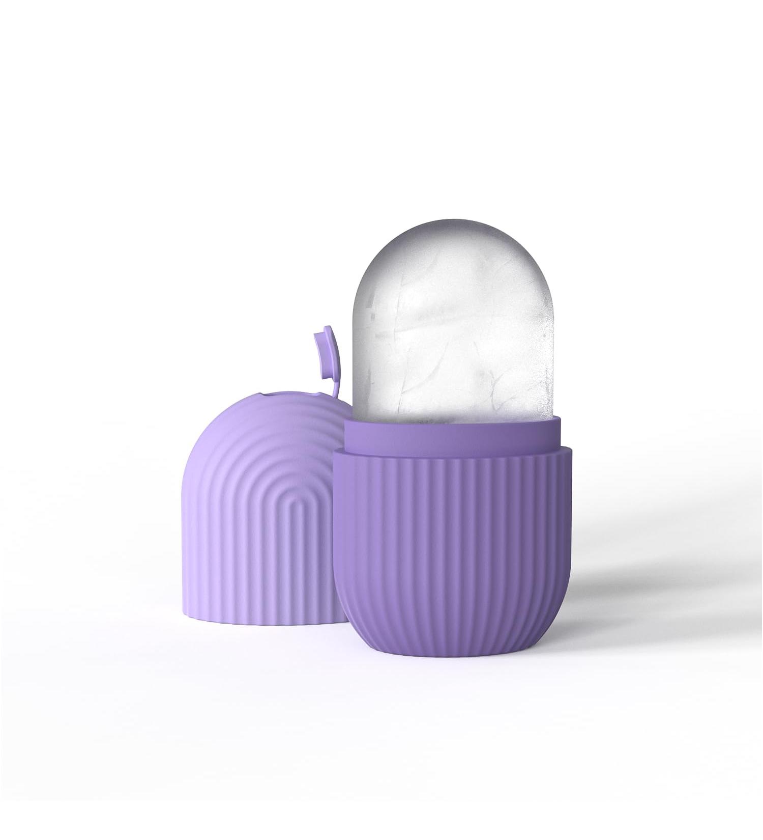 Facial Ice Roller & Ice Cube Massager - Reusable Silicone Mold for De-Puffing Skin Care & Migraine Relief | International Shipping Available - Buy Online on GoSupps.com