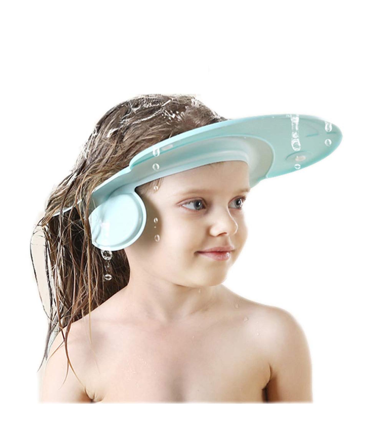 Kids Bath Shower Cap | Shampoo Visor Shield for Eyes and Ears | Blue - Buy Online on GoSupps.com