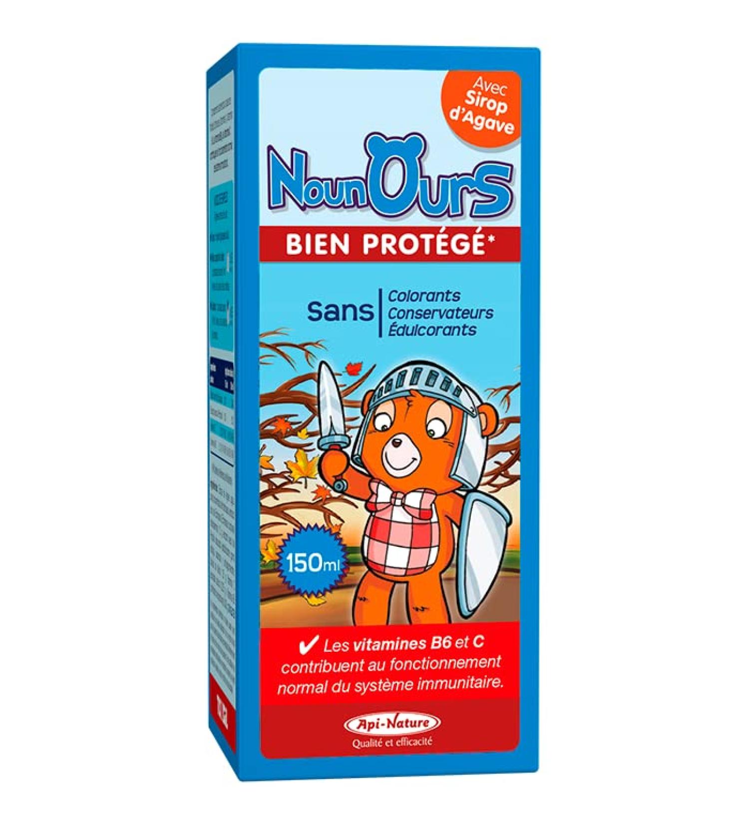 WELL PROTECTED TEDDY 150ml | Kids Syrup for Strengthening Defenses - Children's Vitamins with Propolis and Echinacea - Gluten Free Sweetener Free With Agave Syrup | Api-Nature