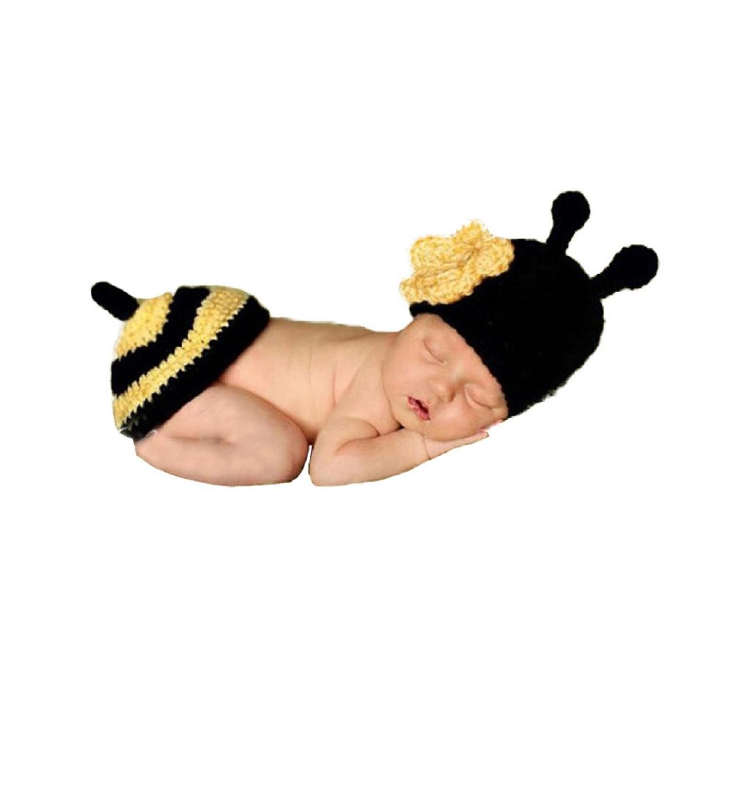 Handmade Baby Knitting Photography Props - Little Bee Black - Buy Online on GoSupps.com