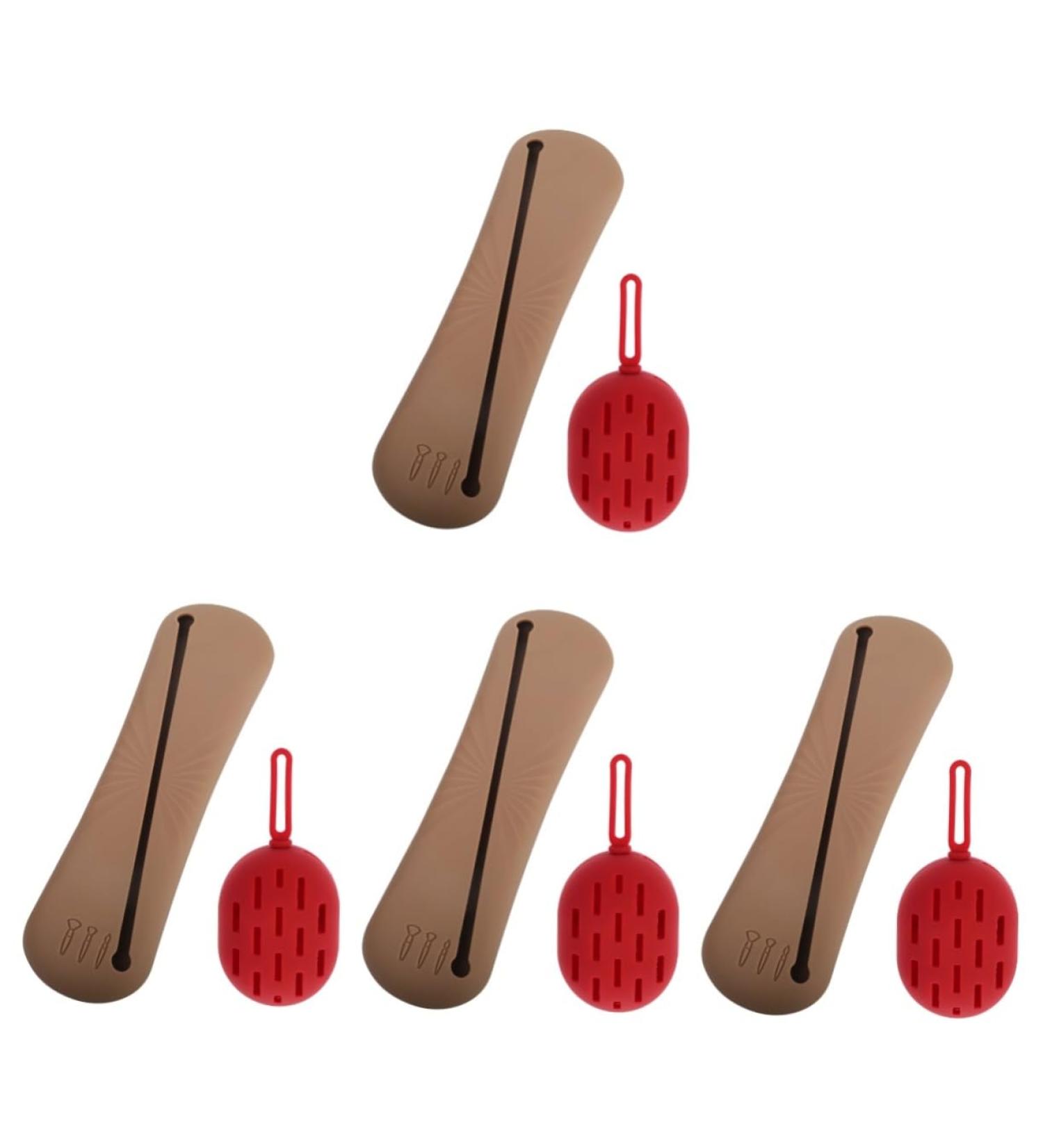 4 Sets Beauty Egg Silicone Makeup Brush Holders & Cosmetic Bag - Organizer for Brushes & Sponges - International Shipping Available - Buy Online on GoSupps.com