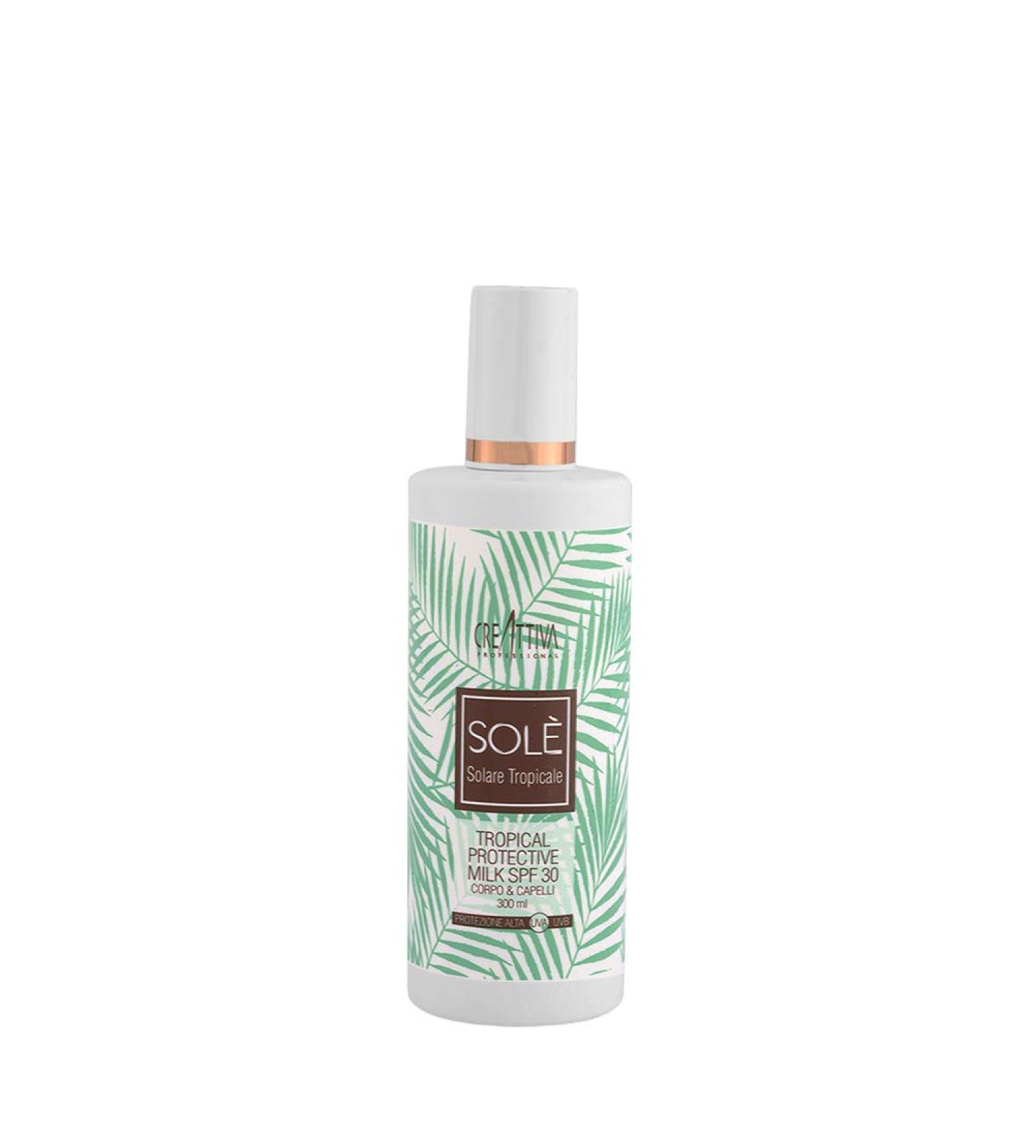 Creattiva Solè Tropical Protective Milk SPF 30 Body Hair 300ml - Lair Sun Cream