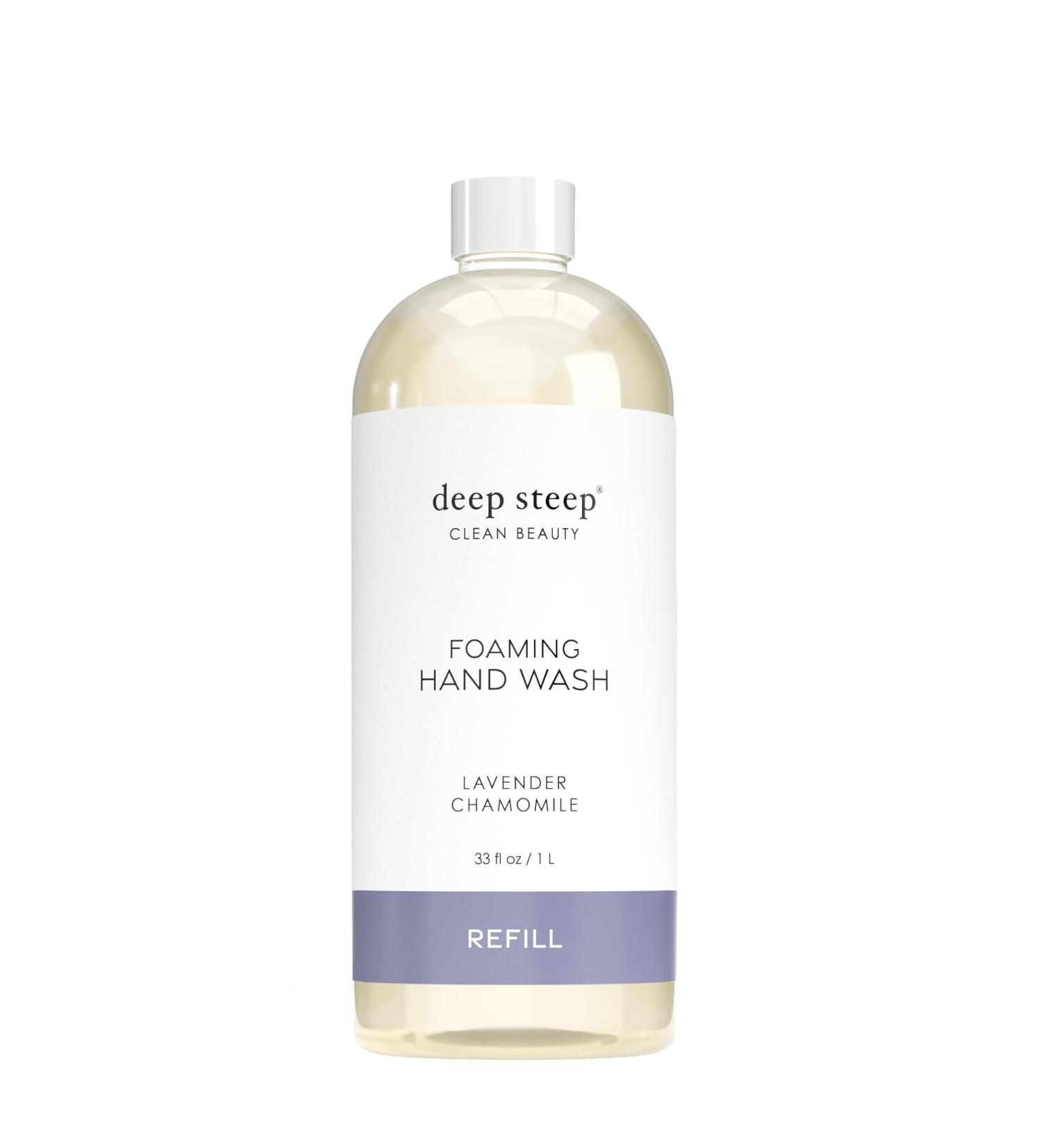 Deep Steep Foaming Hand Wash Lavender Chamomile Refill 33oz Gentle Cleanser with Aloe Argan Oil Shea Butter & Hyaluronic Acid Vegan Clean Beauty Soft & Hydrated Hands Lavender 33 Fl Oz (Pack of 1) - Buy Online on GoSupps.com