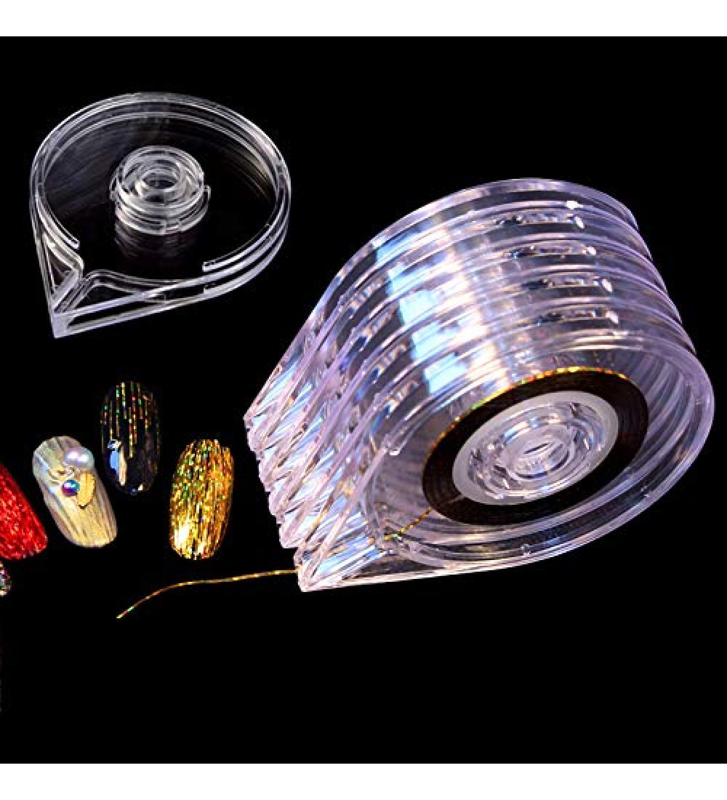 TCOTBE 5 Piece Nail Art Striping Tape Line Dispenser Box Holder - DIY Manicure Stickers Roller Case - Buy Online on GoSupps.com