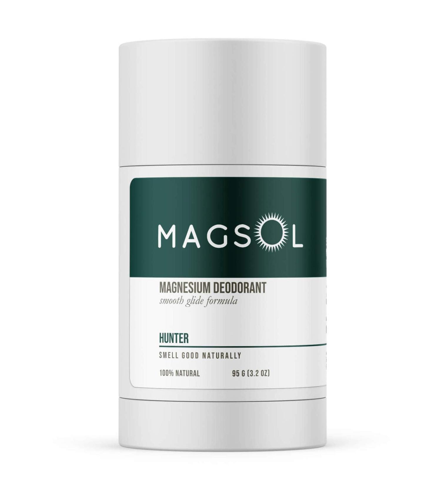 MAGSOL Natural Deodorant for Men - Aluminum Free Deodorant for Men Baking Soda Free 3.2 oz (Hunter) - Buy Online on GoSupps.com