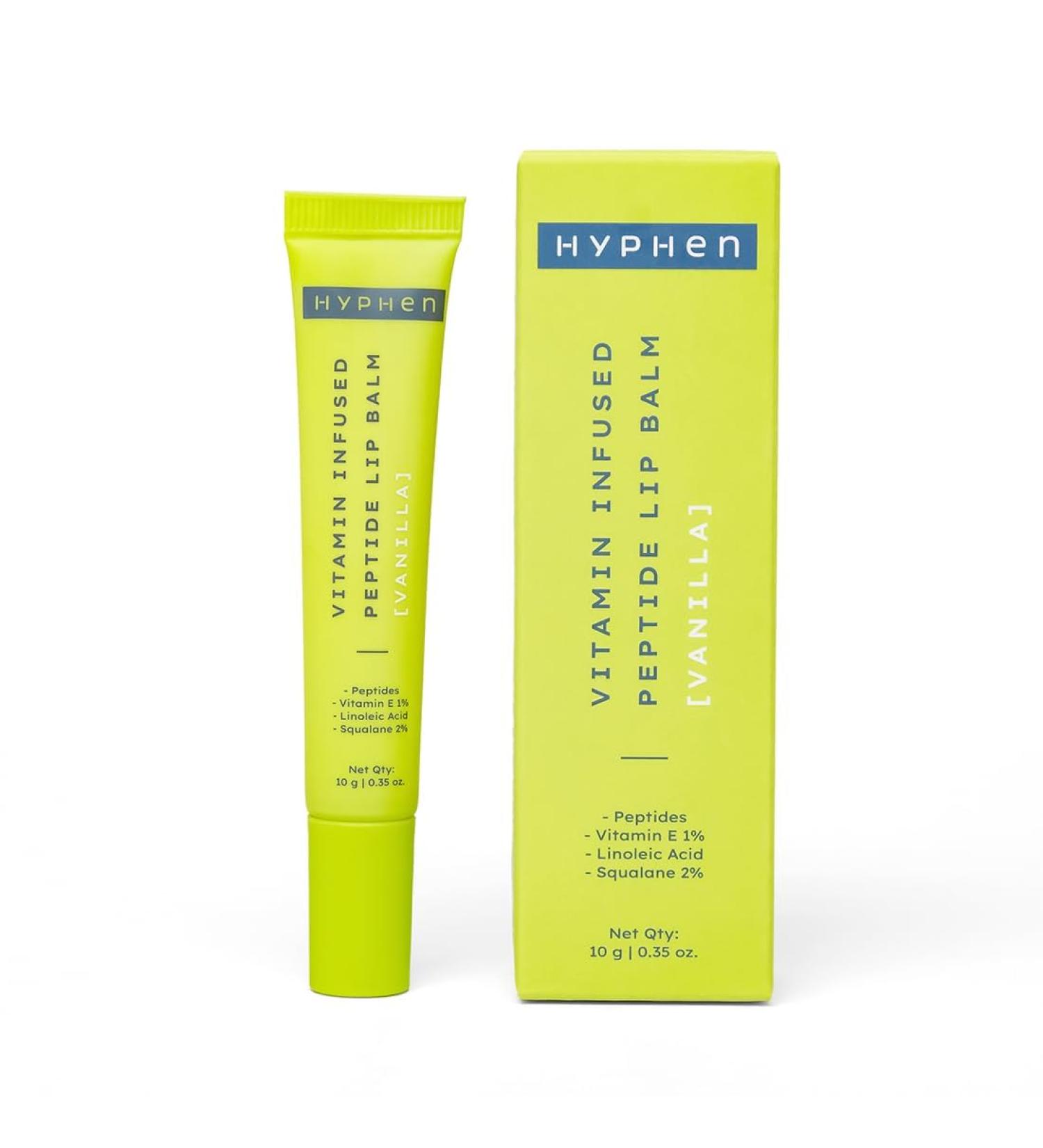 Hy.phen Vitamin Infused Peptide Lip Balm - Hydrating Vanilla Lip Balm for Dry Chapped Lips | Vegan Paraben & SLS Free | Repair & Smoothen Lips for Men & Women - Buy Online on GoSupps.com