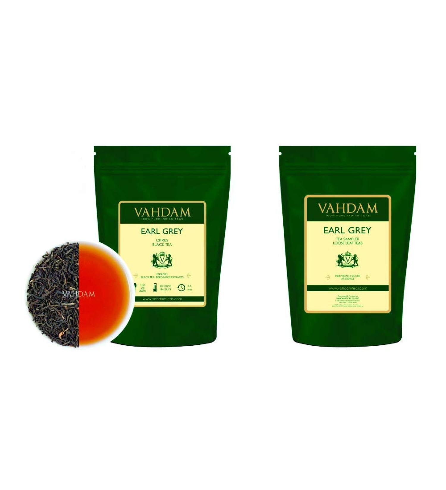 Vahdam Teas Black Tea Earl Grey Citrus - 16 oz (454 g) | Premium Flavor & Aroma - Buy Online on GoSupps.com