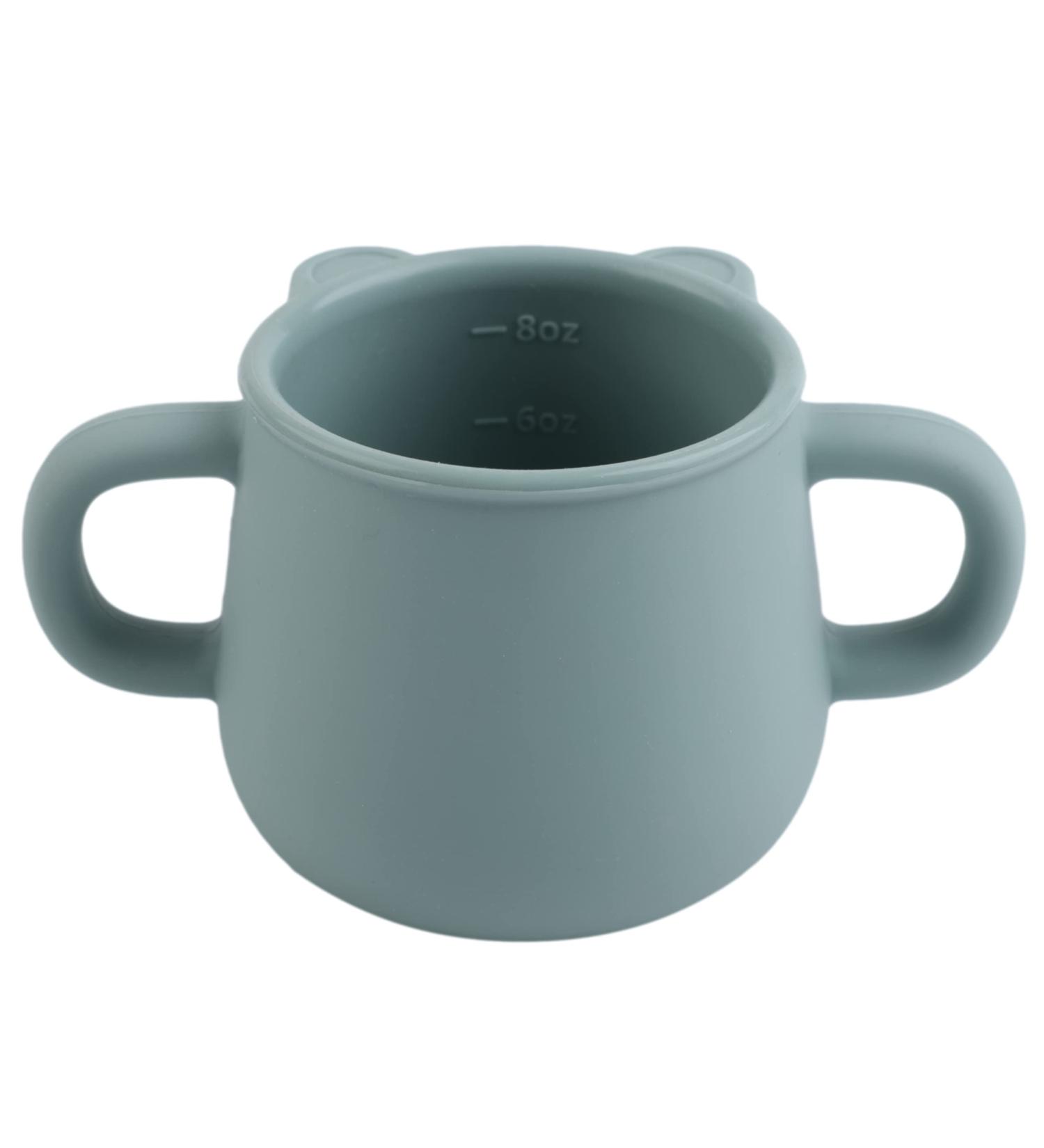 BLUE GINKGO Silicone Toddler Cup - 8oz Training Open Cup with Handles for Toddlers 1-3 | Made in Korea | Green - Buy Online on GoSupps.com