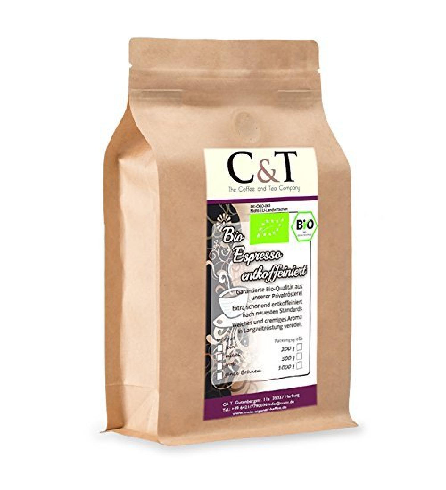C&T Bio Espresso Crema Unt zt | 100% Green Arabica Coffee Beans | 500g Whole Beans for Roasting & Planting | Eco-Friendly Cafe Raft Paper Bag - Buy Online on GoSupps.com