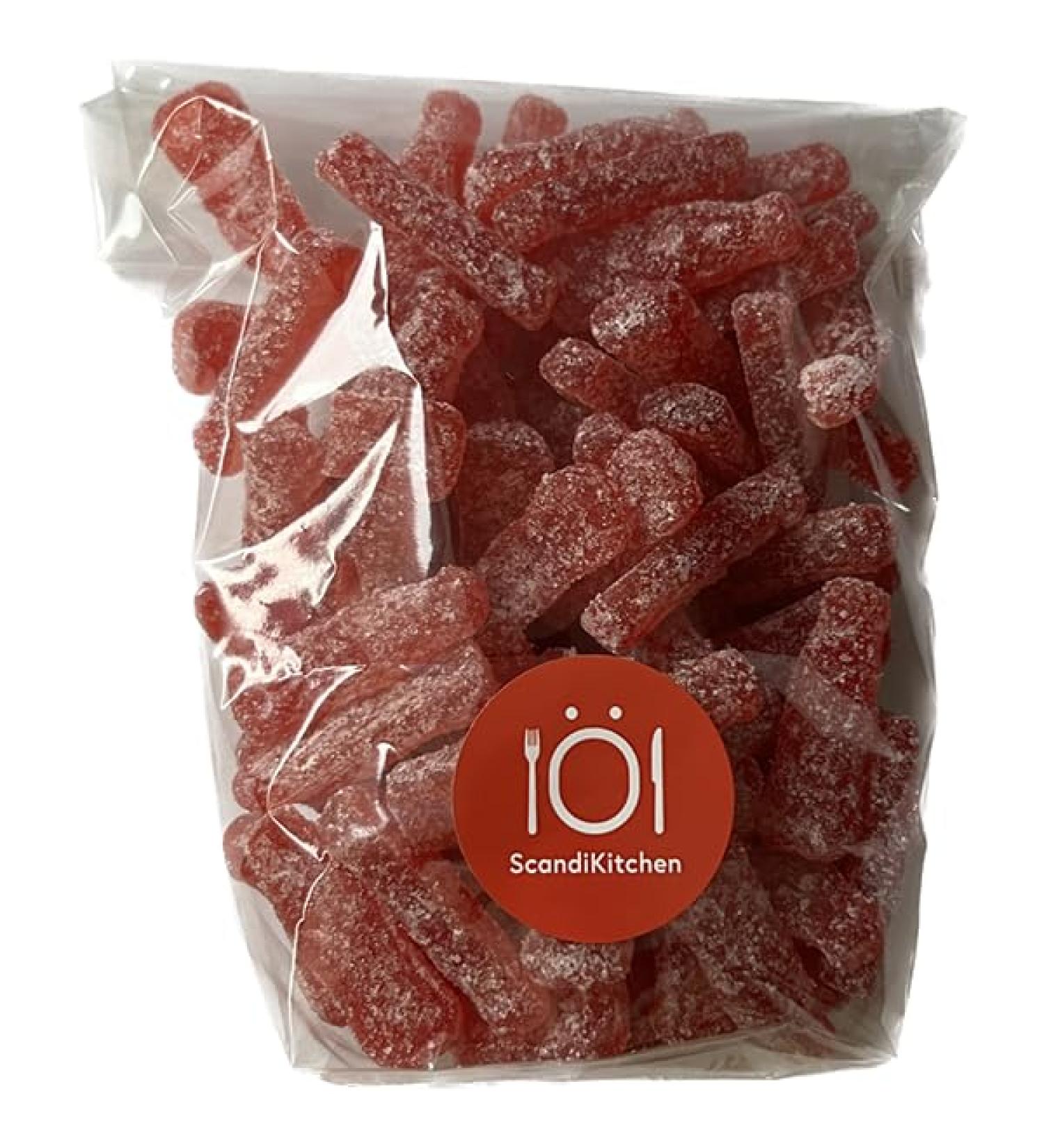 Hallonshots - Sour Raspberry Bottles 400g BIG BAG Scandi Pick n Mix Gift