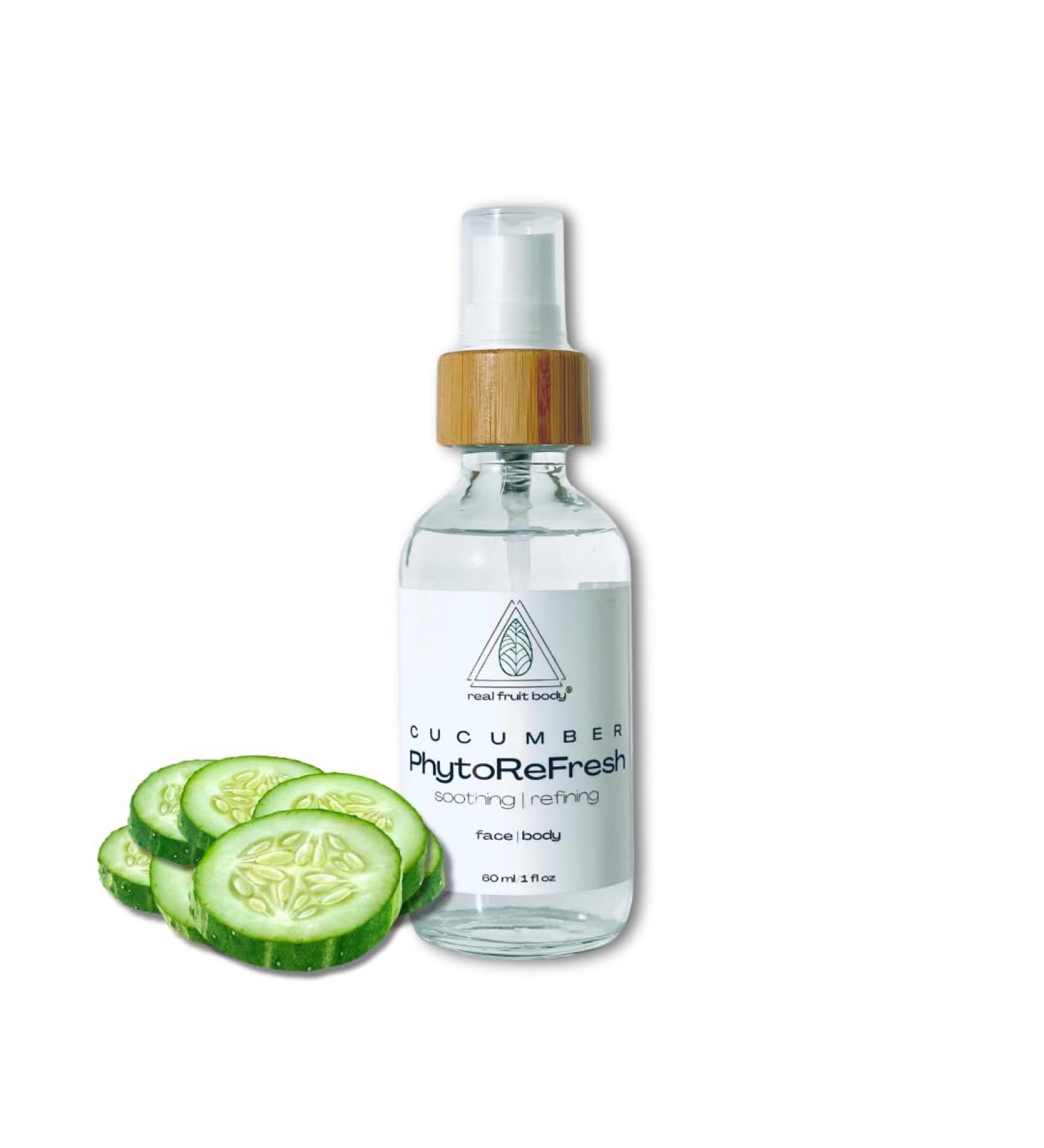 Real Fruit Body Cucumber PhytoRefresh - 100% Pure & Natural Vegan Leaping Bunny Certified Cruelty-Free Organic - 2 Fl Ounce | 60 ml 2 Fl Oz (Pack of 1) - Buy Online on GoSupps.com