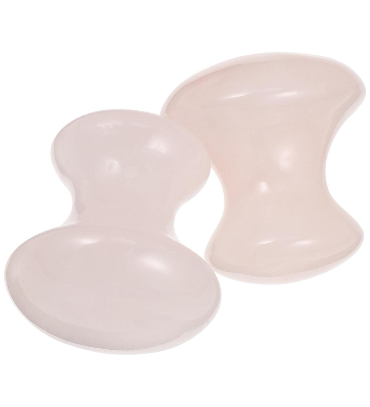 Doitool 2 Piece Gua Sha Face Tools | Jade Roller & Mushroom Stones for Facelift | Perfect Gift for Women - Pink - Buy Online on GoSupps.com