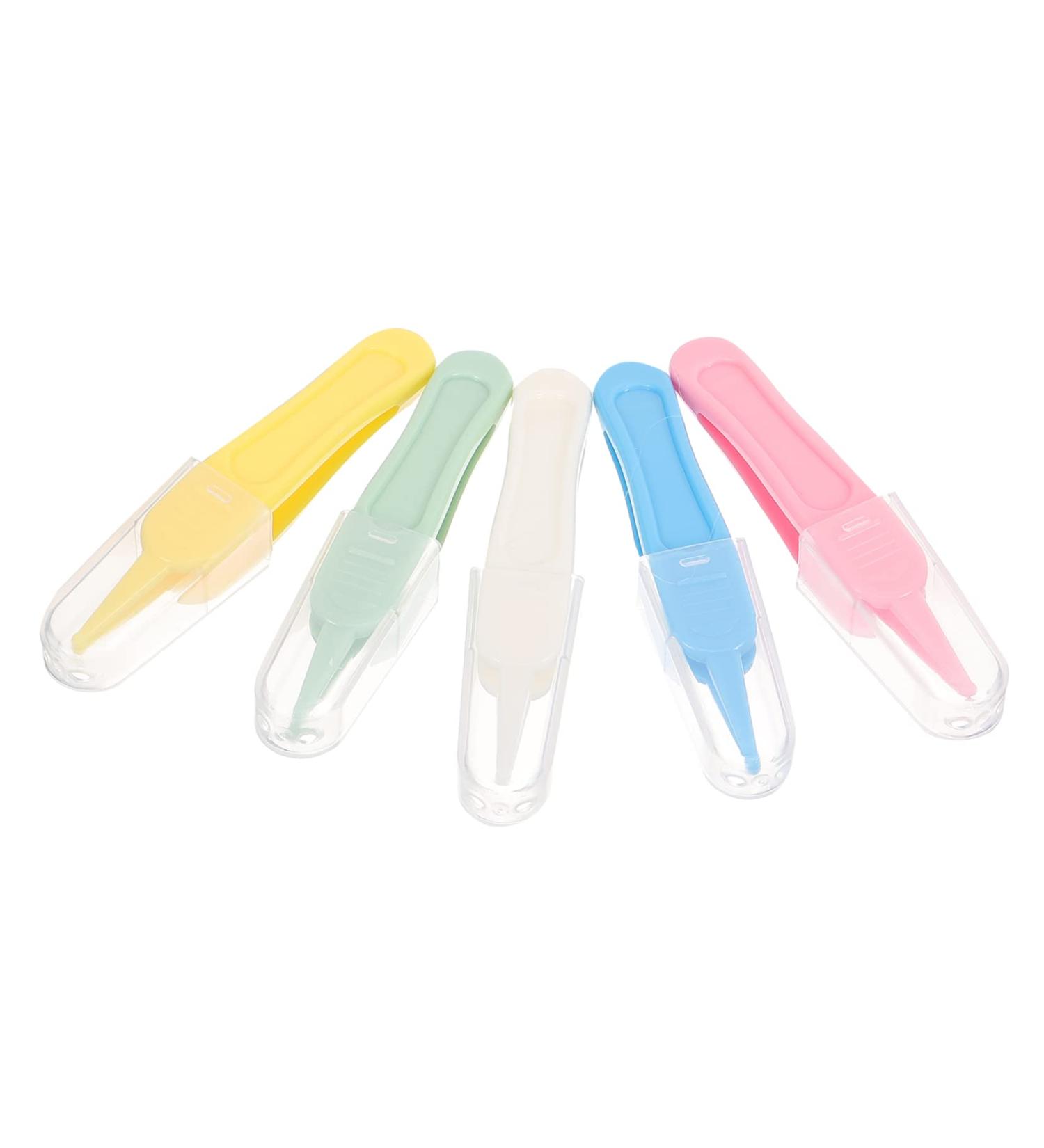 Healeeved 5ST Round Clip Ear Wax Remover for Toddlers | Daily Nose Cleaner Tweezers for Small Children | Safe ABS Baby Cleaning Tool in Medium Sorted Colors - Buy Online on GoSupps.com