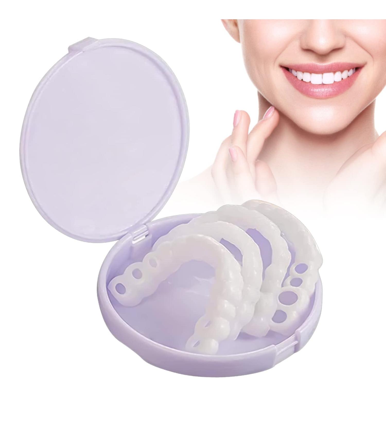 2 PCS Fake Teeth Dentures for Women and Men | Dental Veneers for Temporary Restoration | Natural Comfort & Protection | Regain Confident Smile | Shade-6 - Buy Online on GoSupps.com