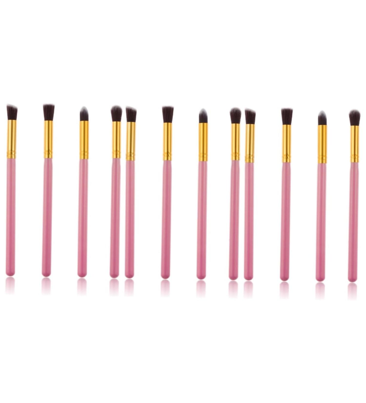 Hemoton 12 Pcs Eye Make-up Brush Kit Highlighter Brushes Eye Cosmetic Brushes Foundation Makeup Brush mediumx3pcs Pink+goldx3pcs - Buy Online on GoSupps.com