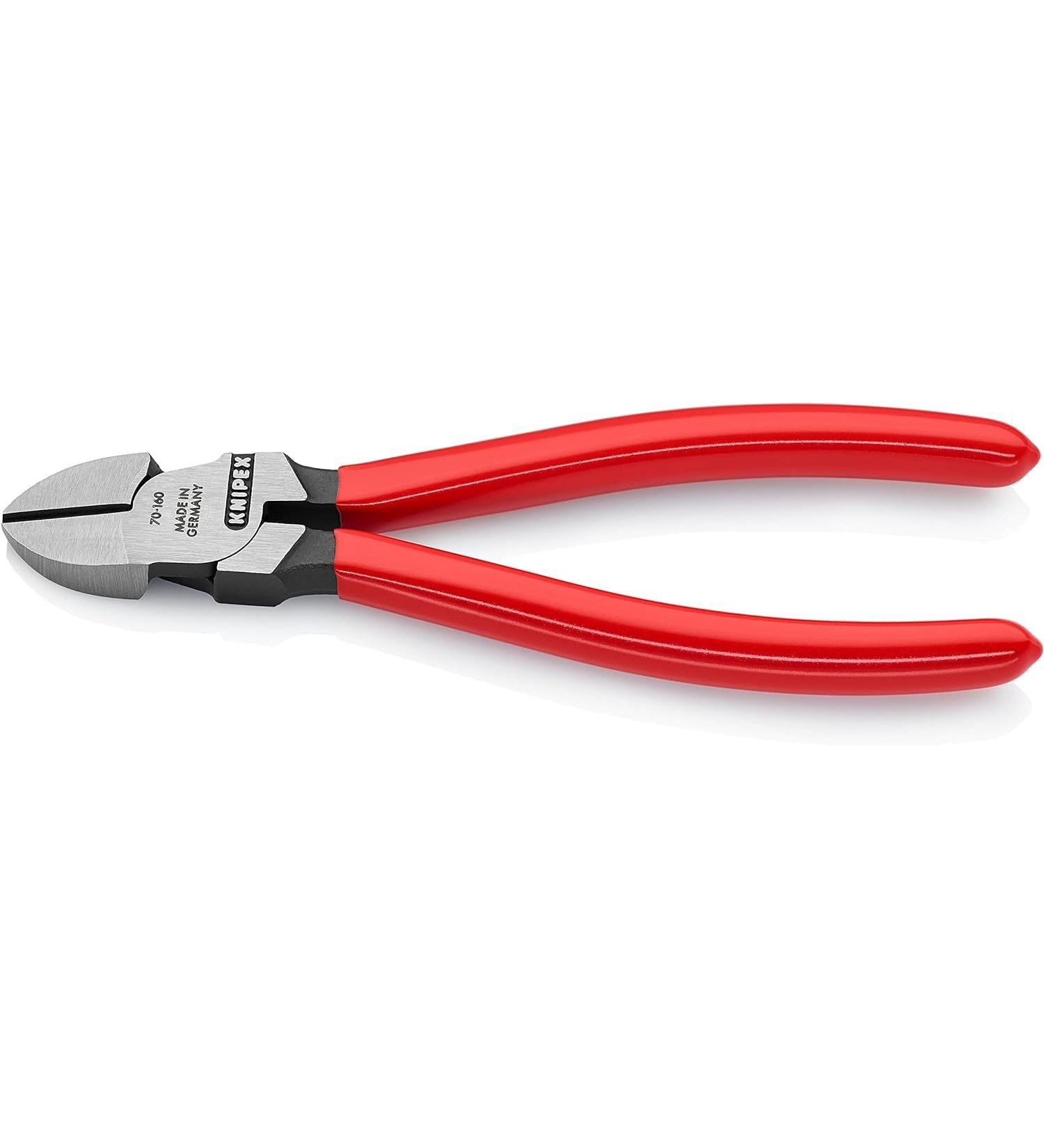 Knipex Diagonal Cutter black atramentized plastic coated 160 mm (self-service card/blister) 70 01 160 SB Grips Plastic Coated Red 160 mm atramentized on self-service card - Buy Online on GoSupps.com