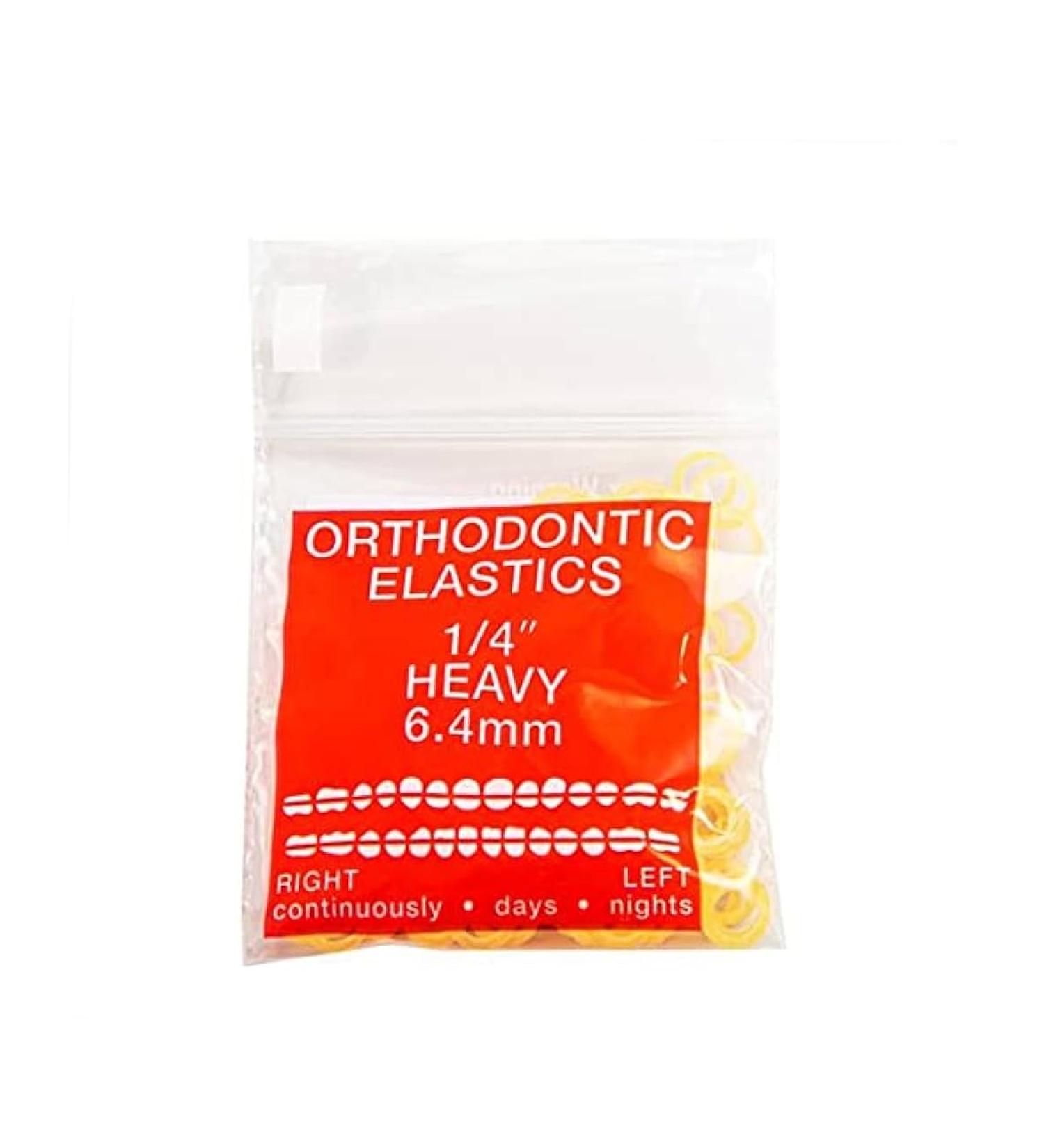 Orthodontic Intraoral Elastics - Heavy 1/4" 1000pcs | Surgical Latex Dental Bands - Made in USA | 10 Bags x 100pcs - Orthodentalusa Corp - Buy Online on GoSupps.com