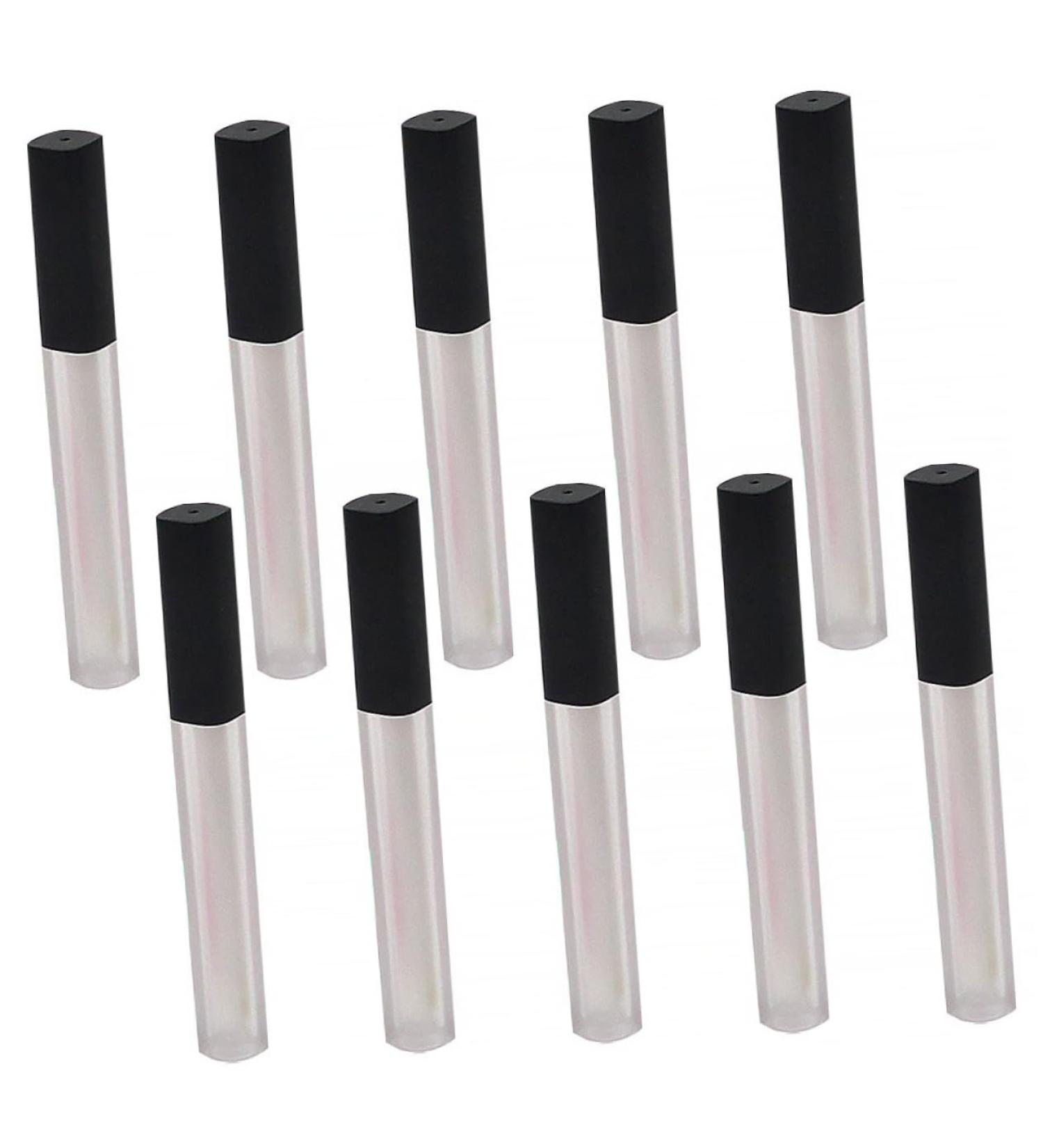 Buy Hemoton 10pcs Lip Gloss Tube Set - Empty Lip Tint & Balm Bottles for International Shipping - Stylish Silver & White Design - Buy Online on GoSupps.com