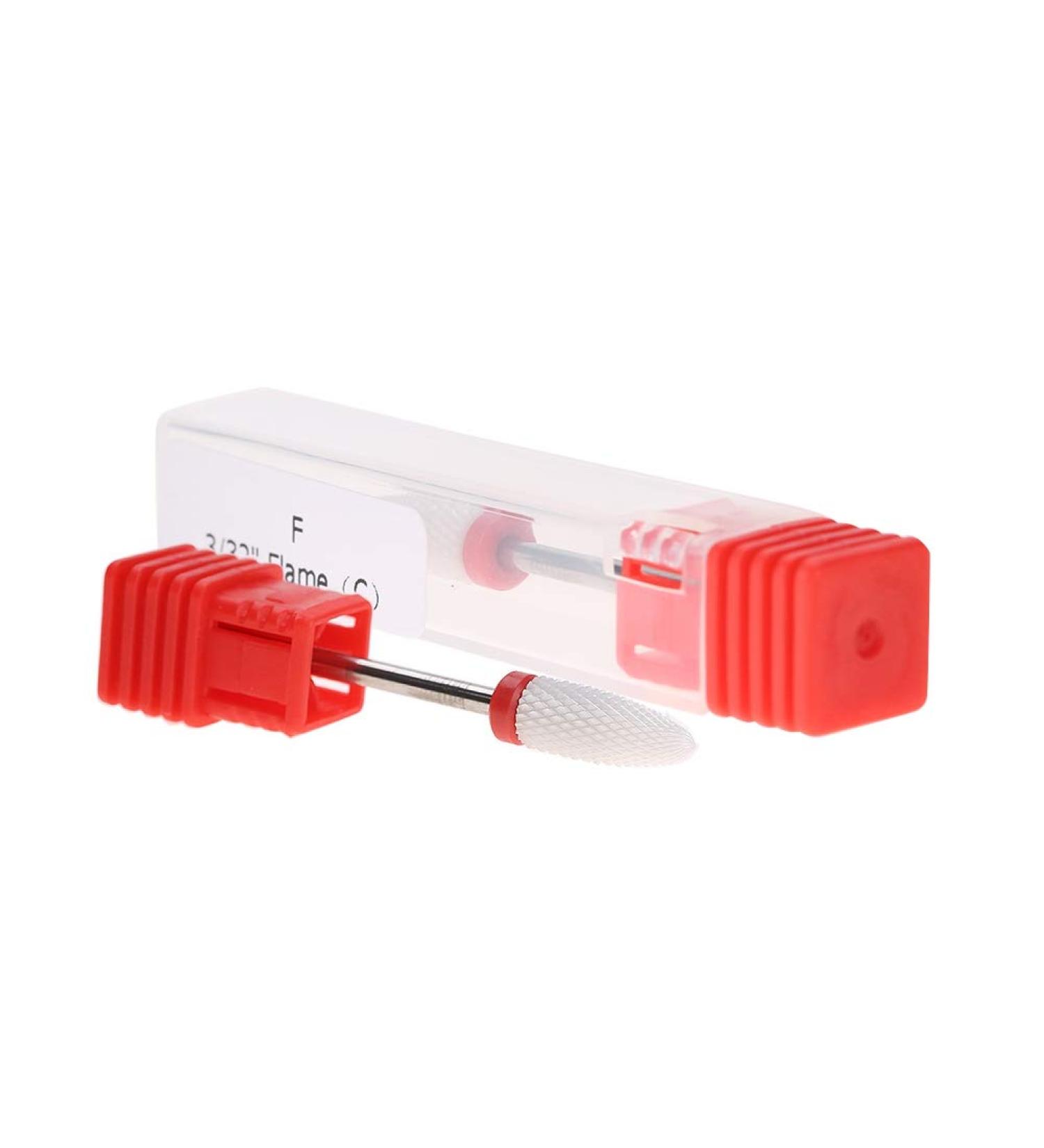 Premium Nail Drill Grinding Head for Acrylic Nails | Precision Polish & Dead Skin Removal - Round Flat Head F - Buy Online on GoSupps.com