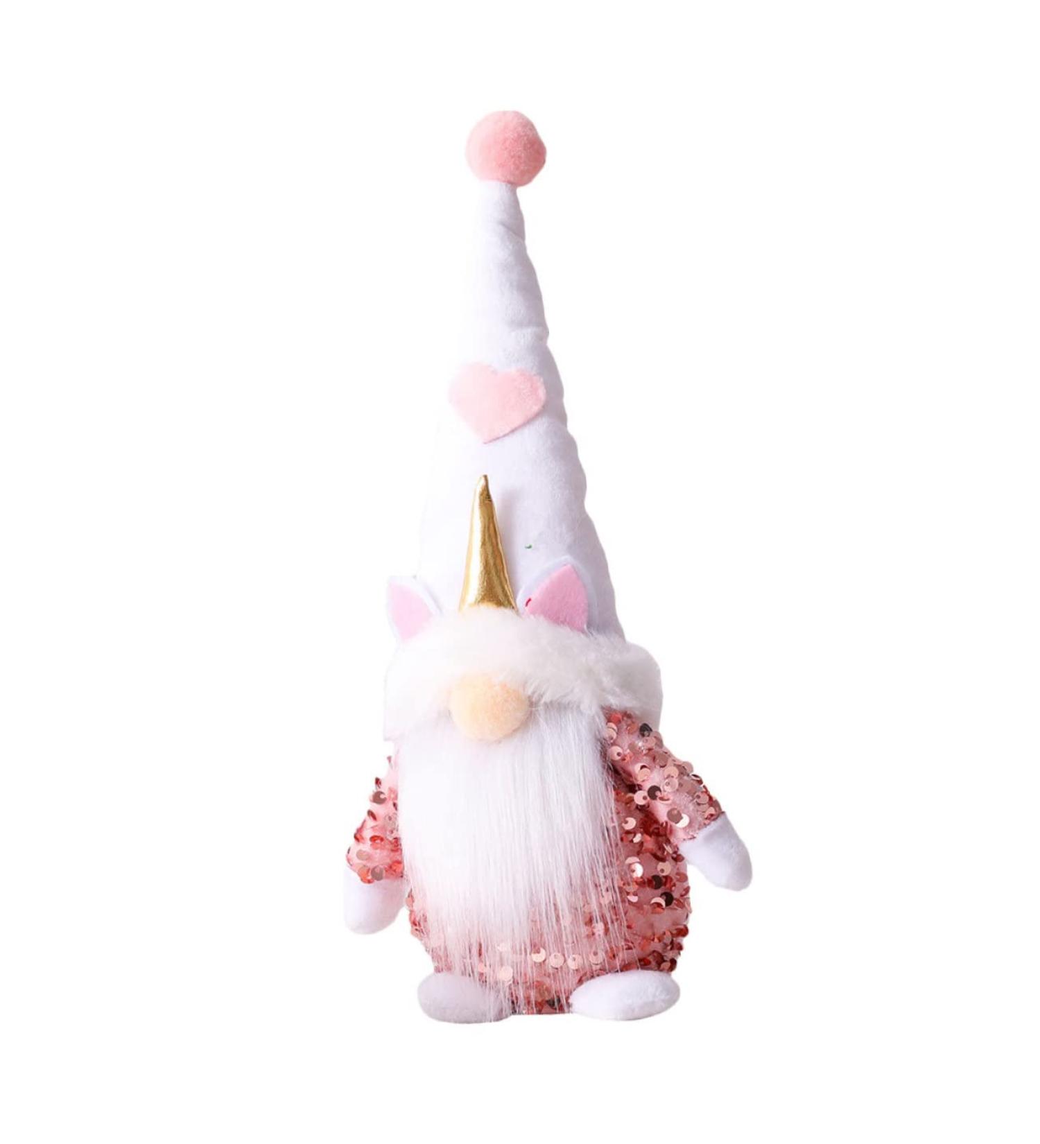 Zerodeko Adornment Pink Valentines' Dwarf Dolls Desktop Decors Hat Cute Valentine Adorable Ornament Plush As Shown 33X12X8CM - Buy Online on GoSupps.com