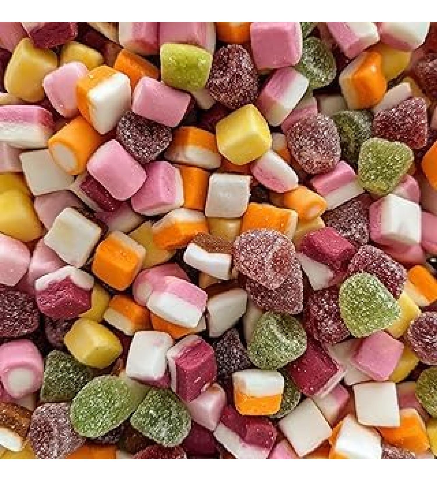 Dolly Mixtures 1 x 600g in Reuseable Retro Victorian Style Jar 970ml Plastic (Dolly Mixtures)