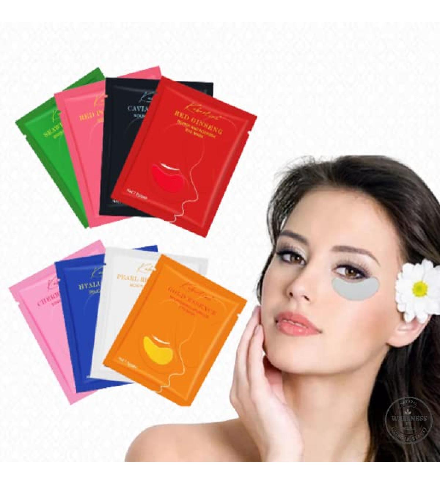 All Natural Eye Mask Patches - 16 Pairs Anti-Aging Gel Pads for Puffy Dark Circles | 8 Colors | Collagen Eye Treatment for Men & Women - Buy Online on GoSupps.com