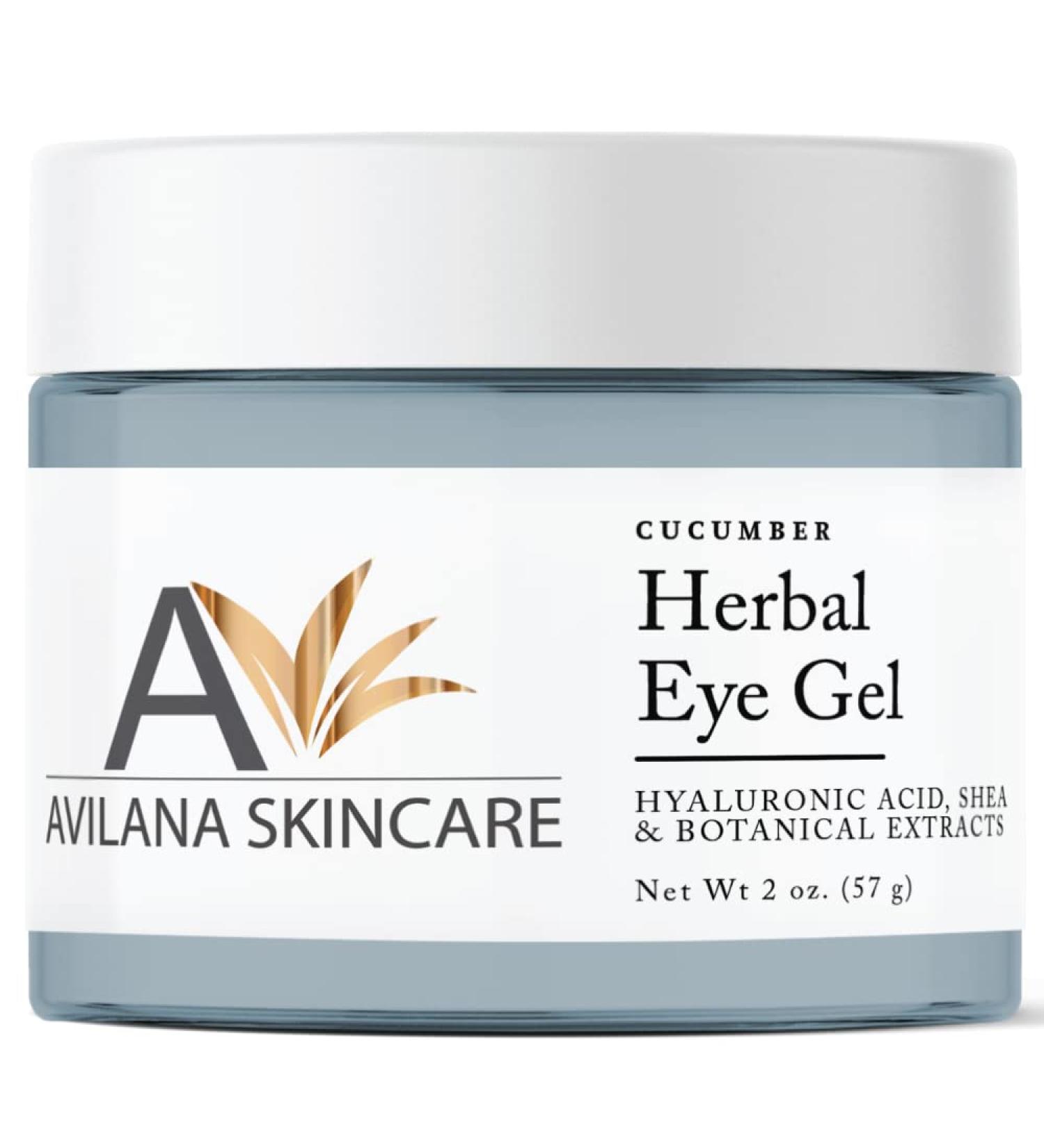 Avilana Cucumber Herbal Eye Gel - Cooling Gel for Youthful Eyes | Reduces Puffiness, Dark Circles, and Fine Lines | Calming and Hydrating Formula - Buy Online on GoSupps.com