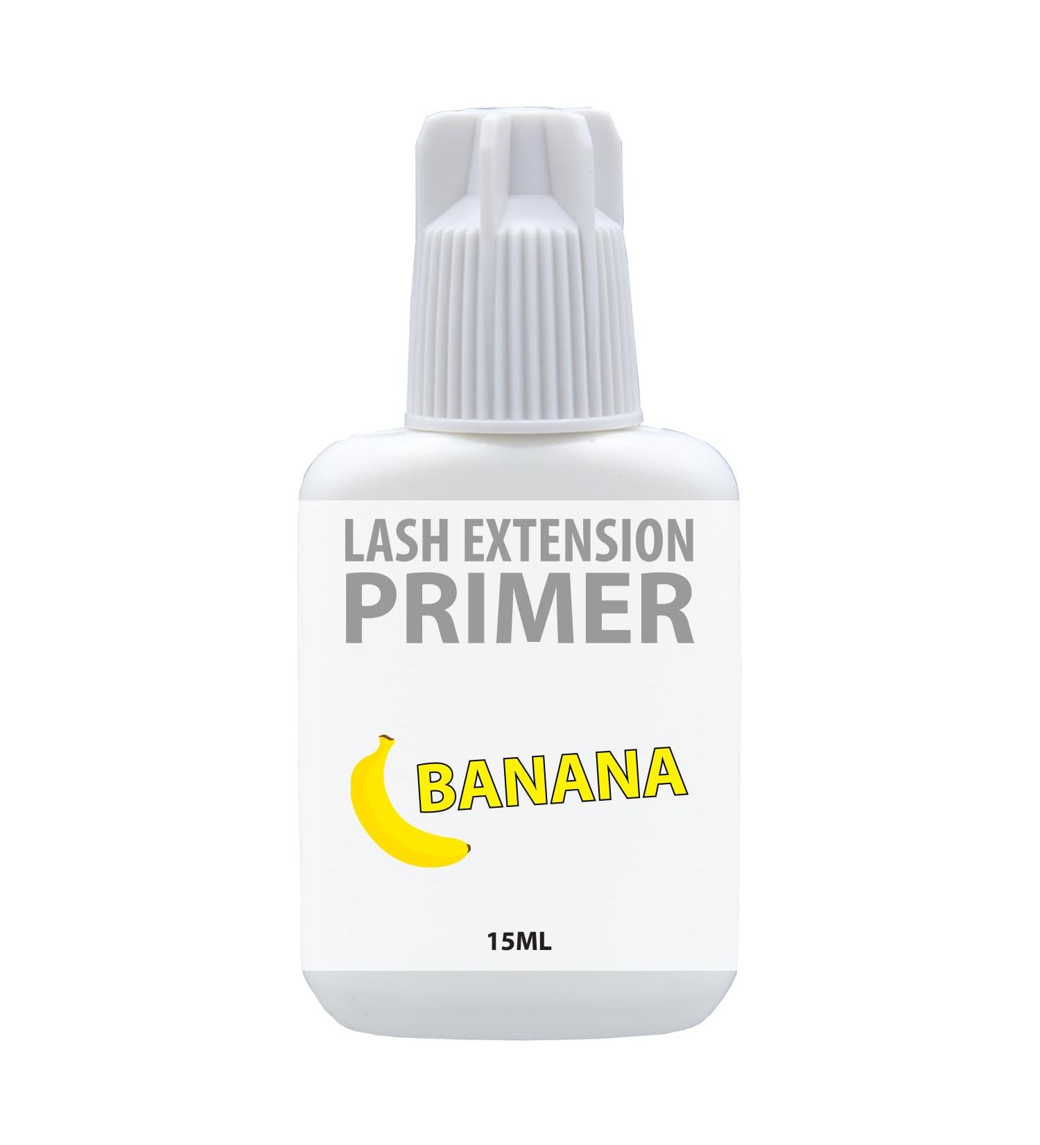 Lash Primer for Eyelash Extensions 15ml (Fruit Loops Scent) | Bonding Better Retention | Made in CANADA (Banana Scent)
