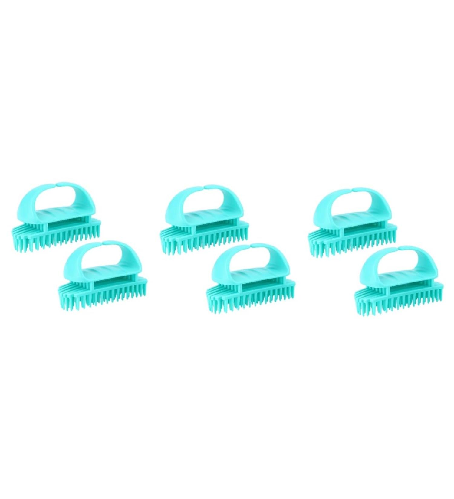 Magiclulu Silicone Shampoo Brush Set for Scalp Massage - 6 PCS | Ideal for Women & Men Body Scrubber & Head Massager - Buy Online on GoSupps.com