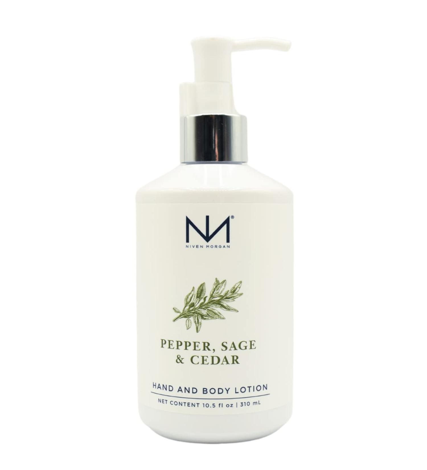 Niven Morgan Pepper Sage and Cedar Hand and Body Lotion 10.5 fl oz 310 ml